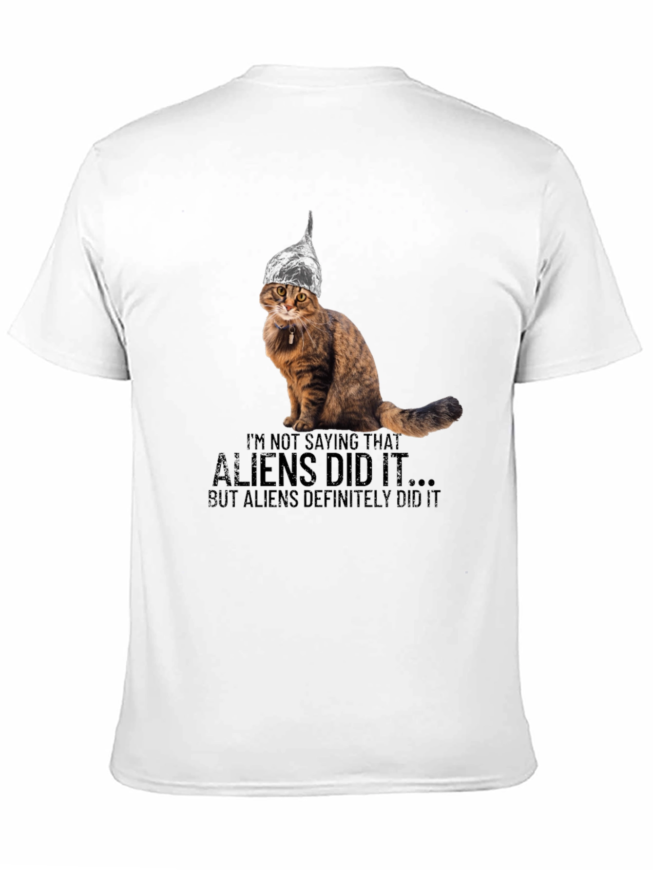Aliens Did It Cat T-Shirt