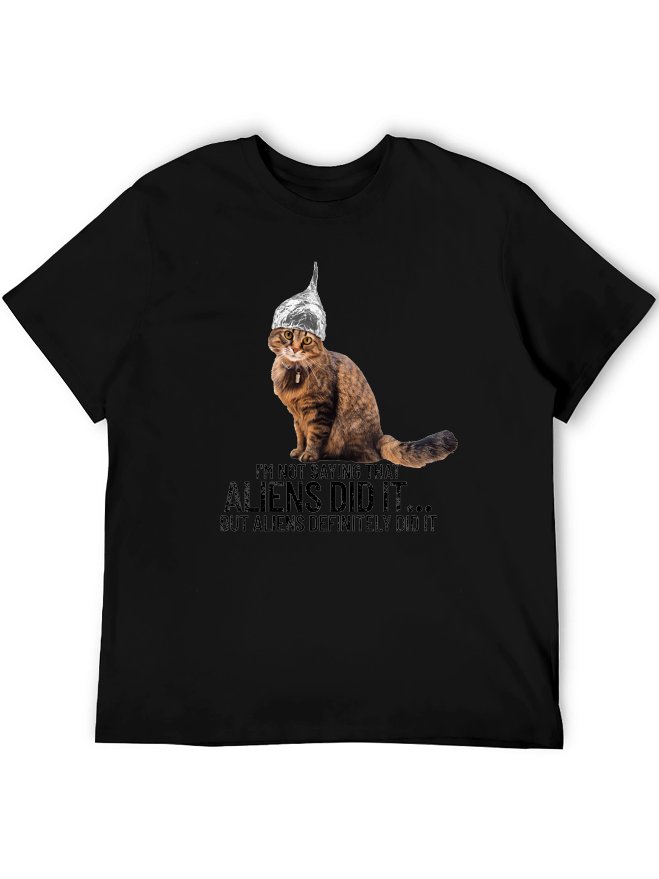Aliens Did It Cat T-Shirt