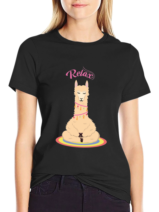 Relax Llama Meditation T-Shirt - Funny Yoga Shirt