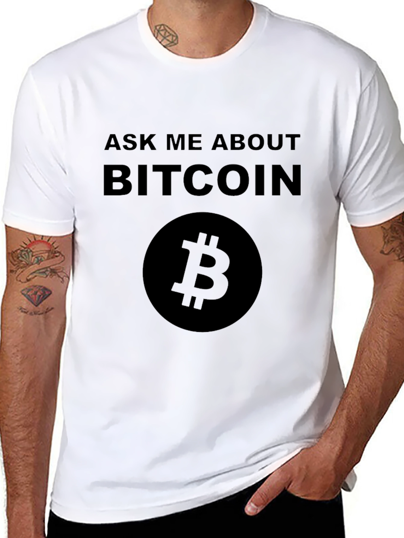 Ask Me About Bitcoin Black T-Shirt