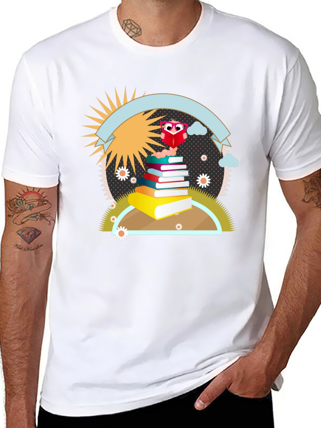 Owl Reading T-Shirt - Book Lover Apparel