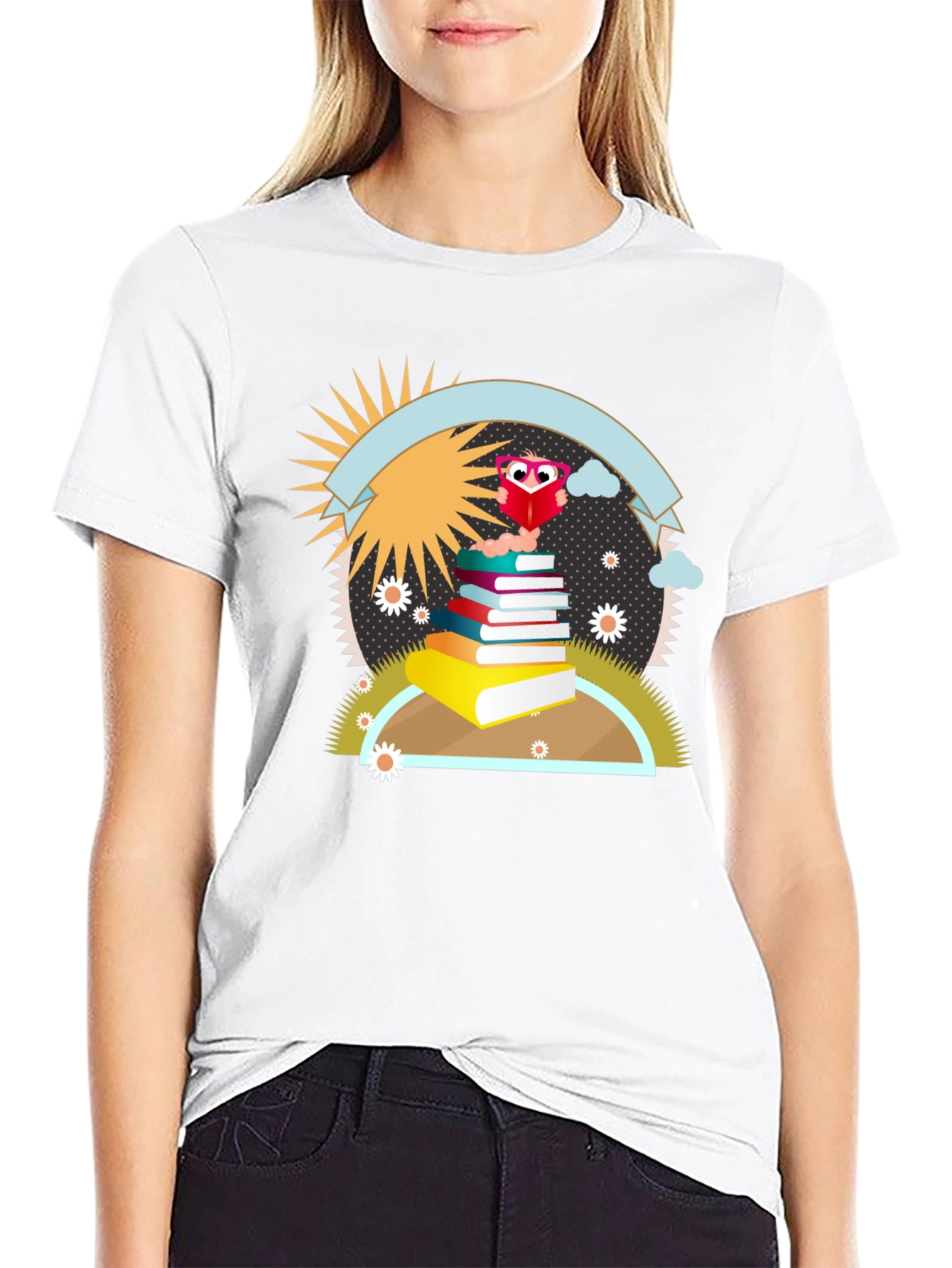 Owl Reading T-Shirt - Book Lover Apparel
