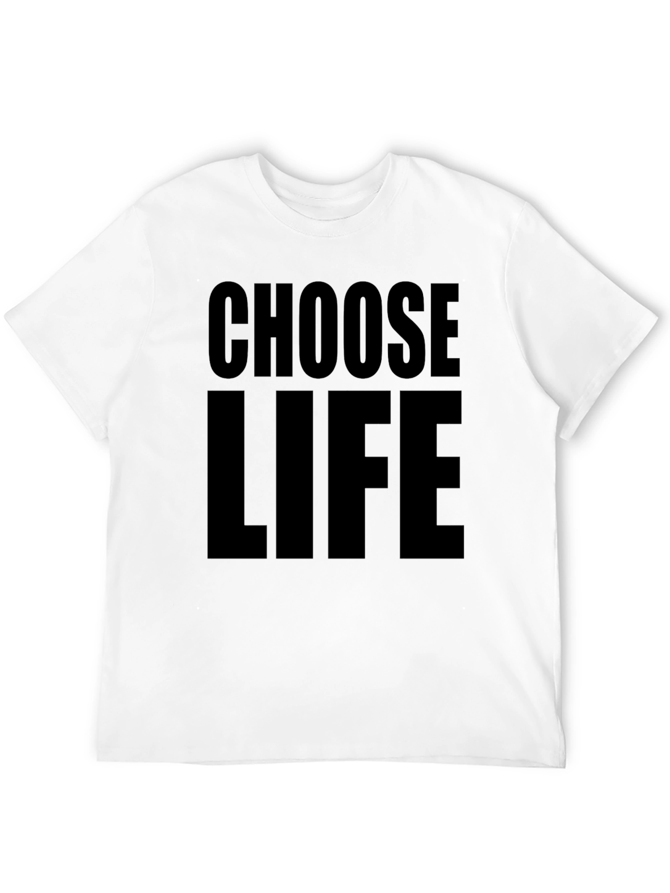 Choose Life Graphic Tee - Black Cotton T-Shirt