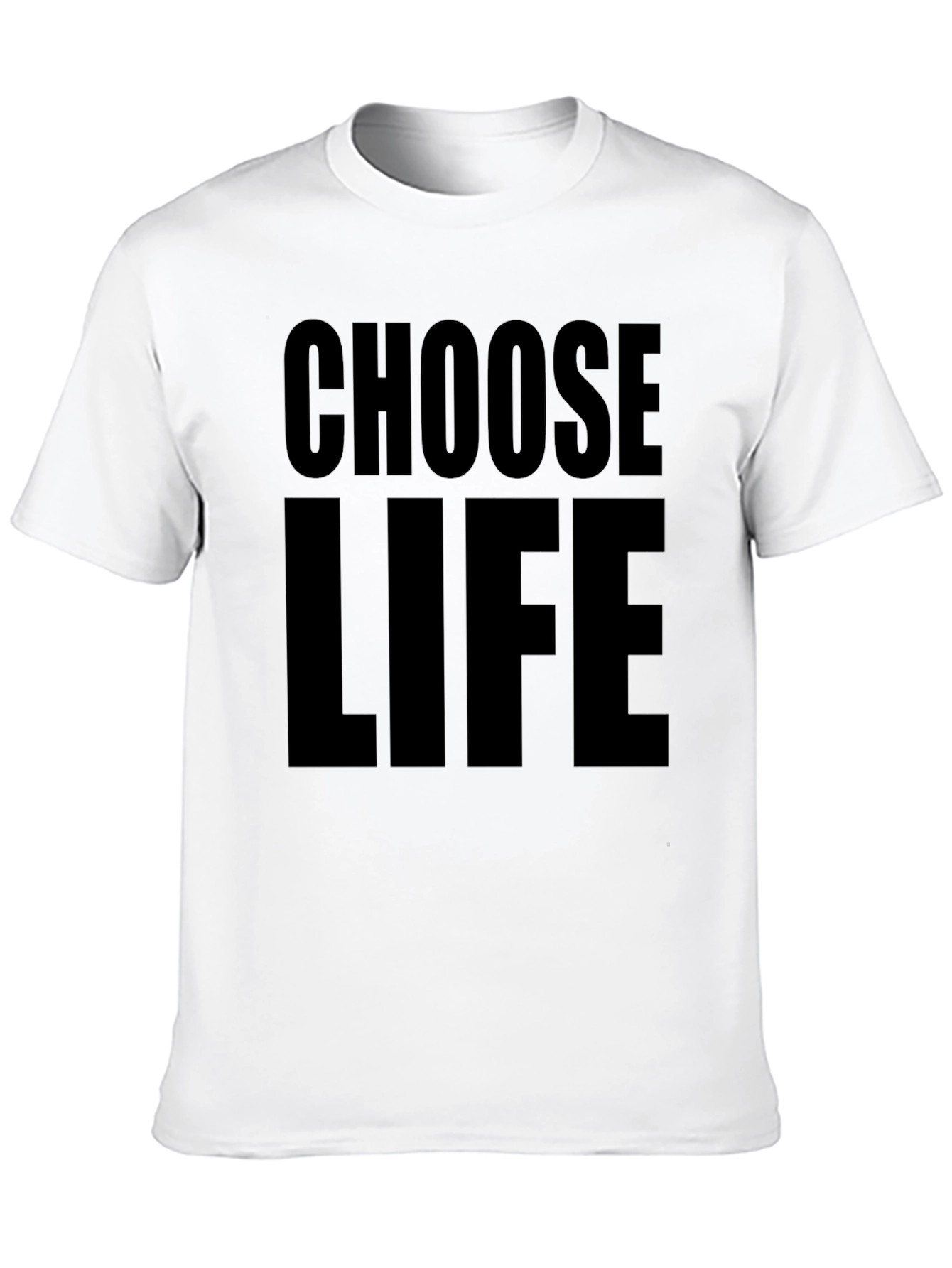 Choose Life Graphic Tee - Black Cotton T-Shirt