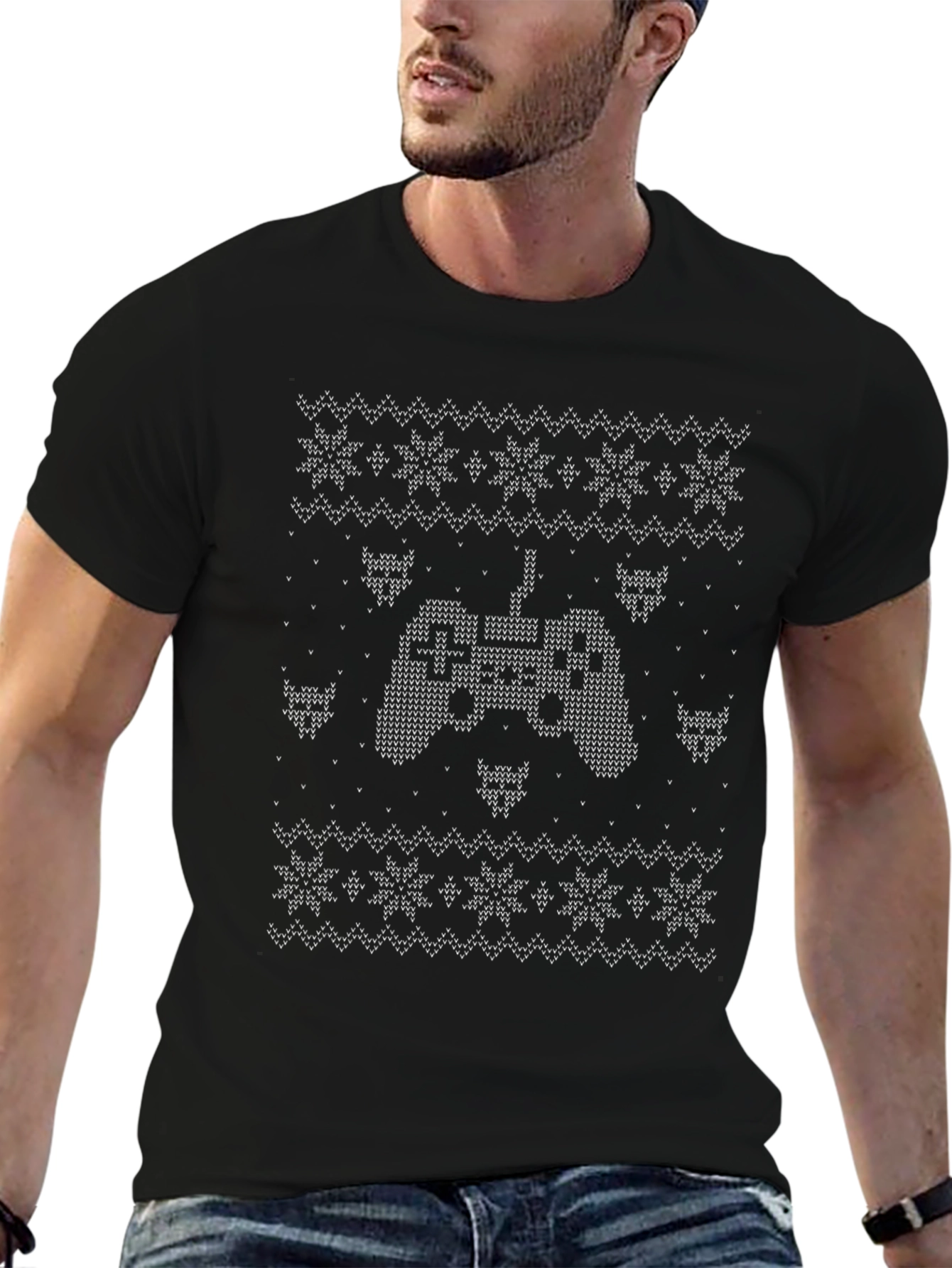 Gaming Controller Ugly Christmas Sweater T-Shirt