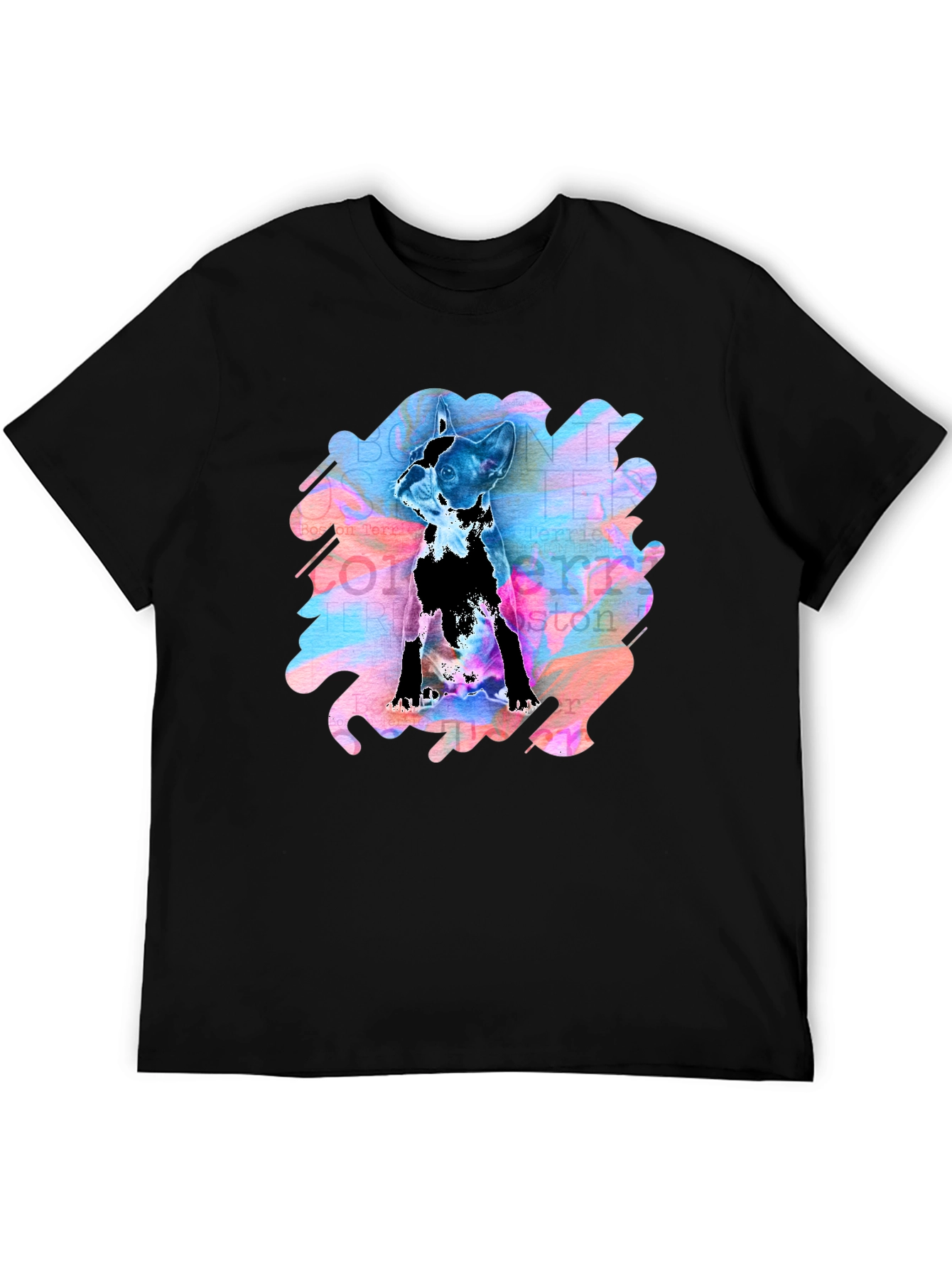 Boston Terrier Art T-Shirt - Unique Dog Lover Gift