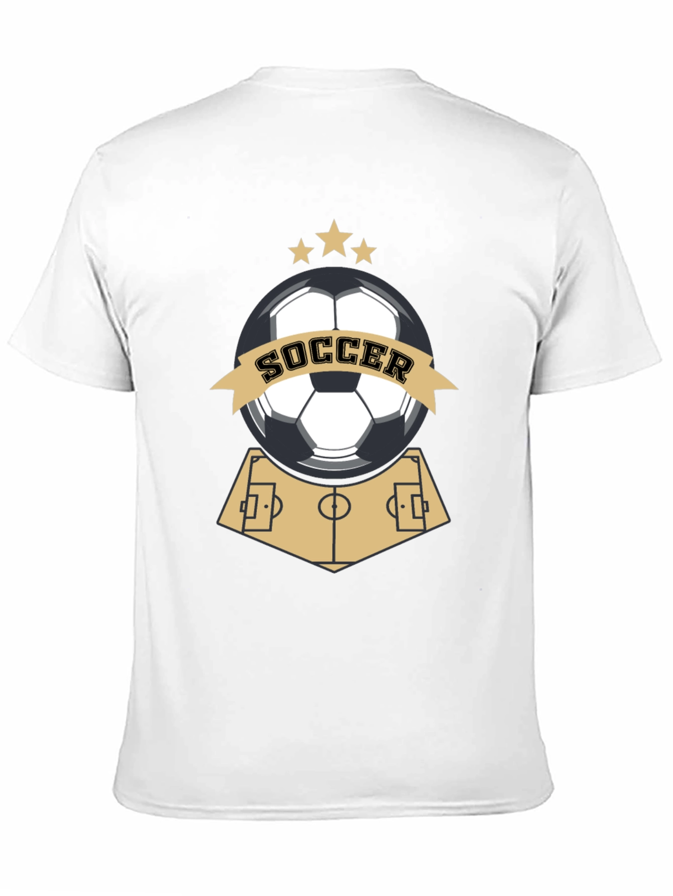 Soccer Graphic Black T-Shirt for Sports Fans