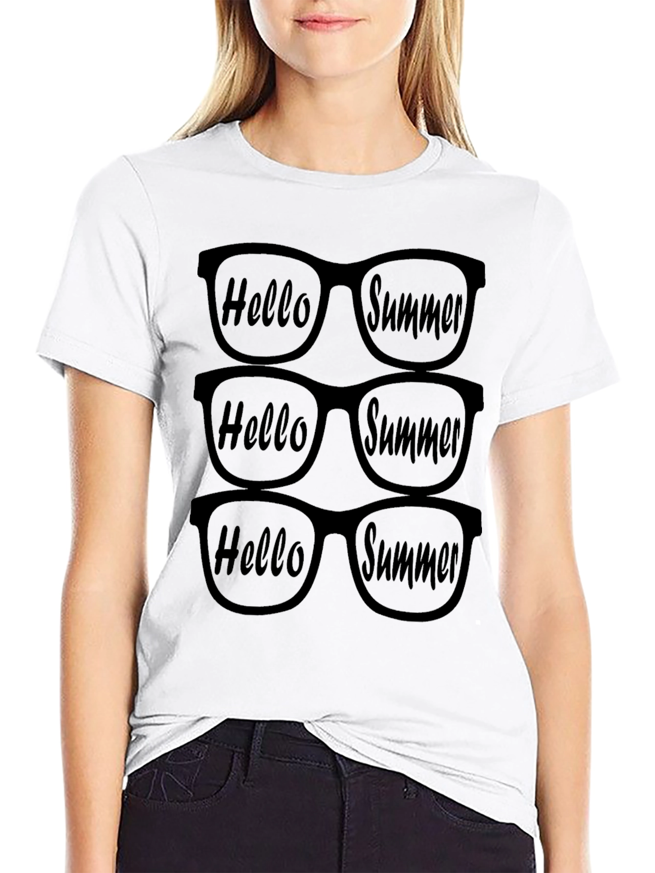 Hello Summer T-Shirt Sunglasses Graphic