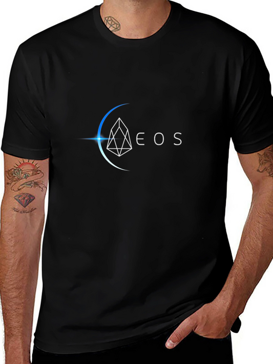 EOS Crypto Black T-Shirt - Blockchain Design