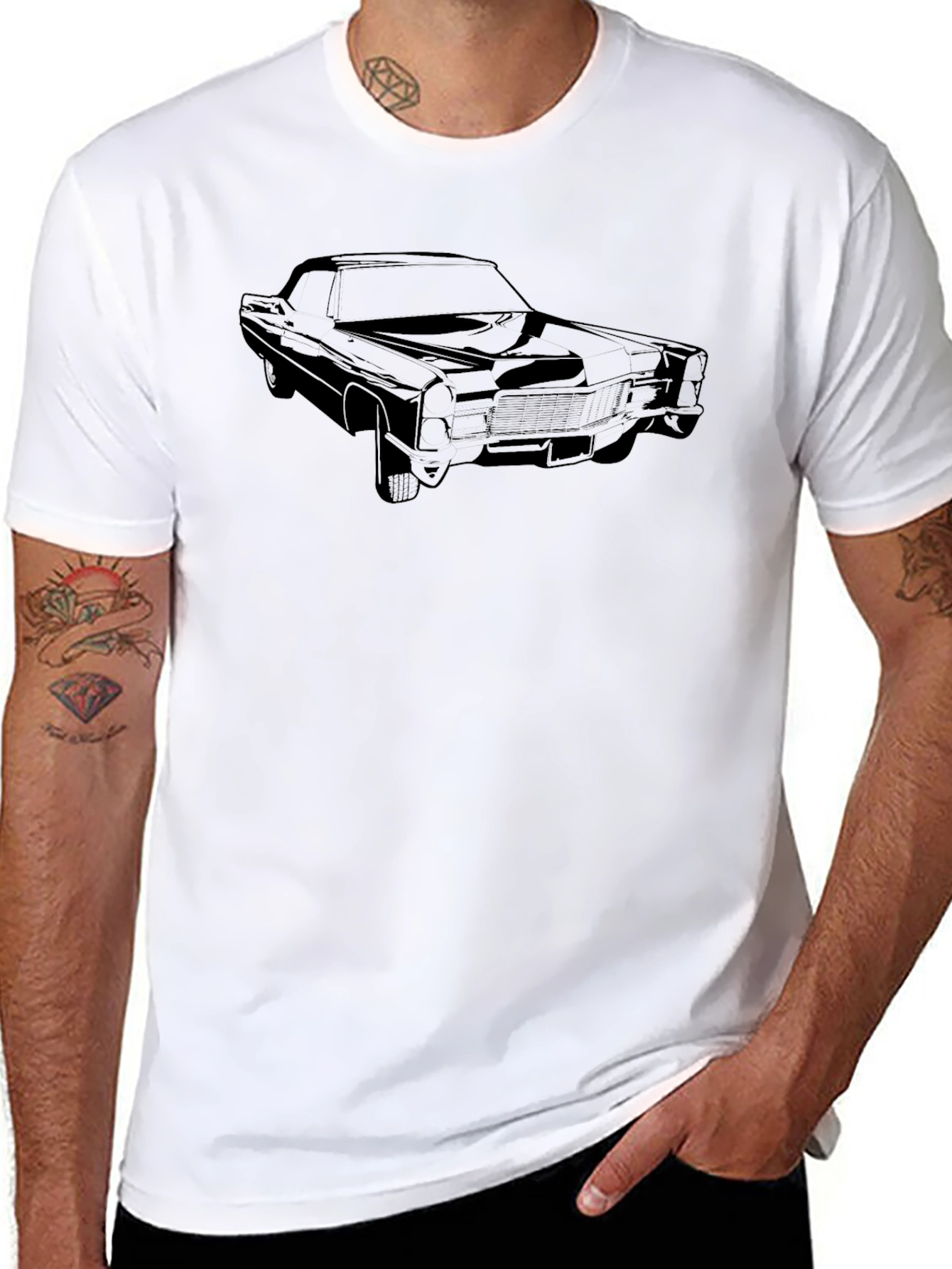 Classic Car Graphic Tee - Black