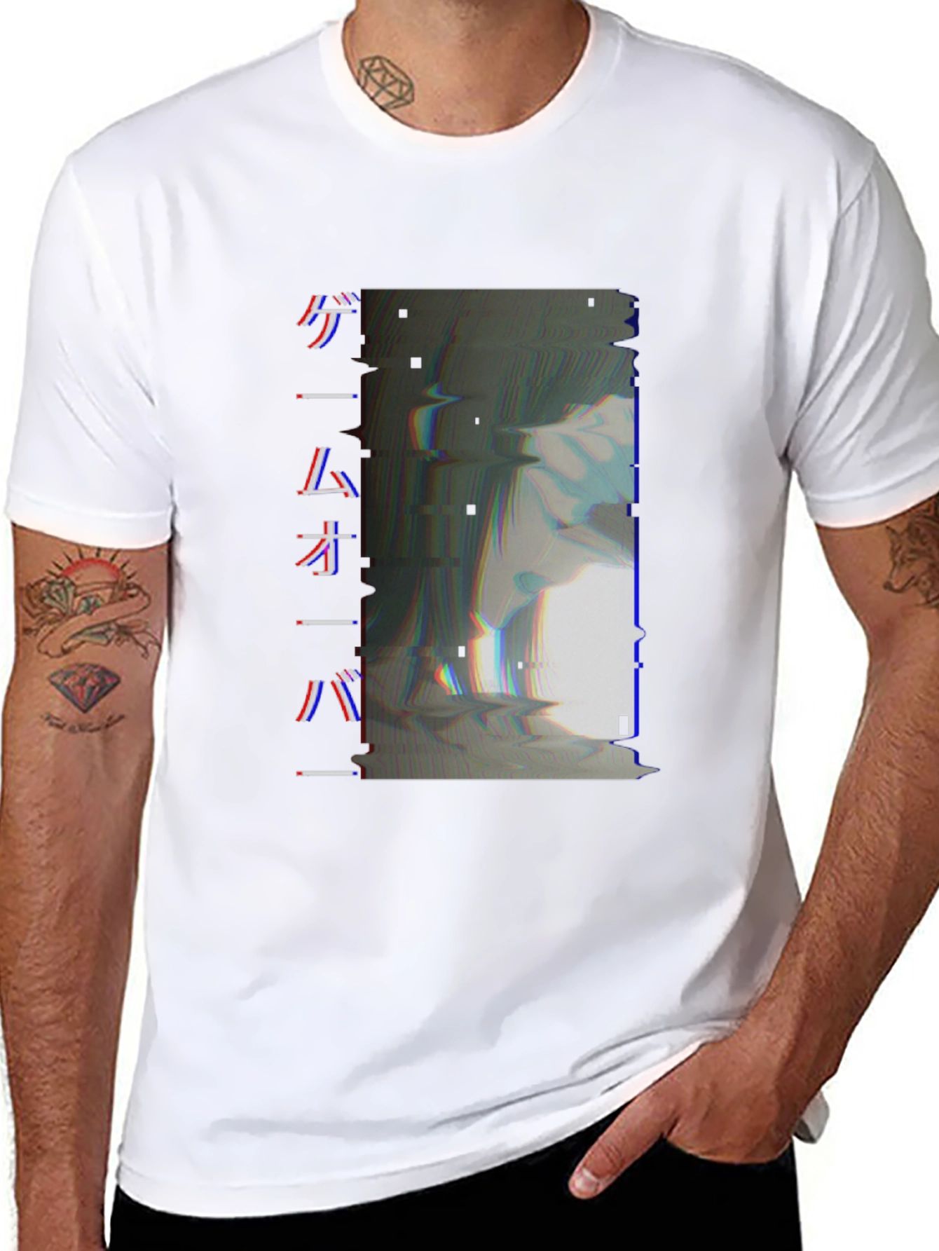 Game Over Glitch Tee - Stylish Graphic Print T-Shirt