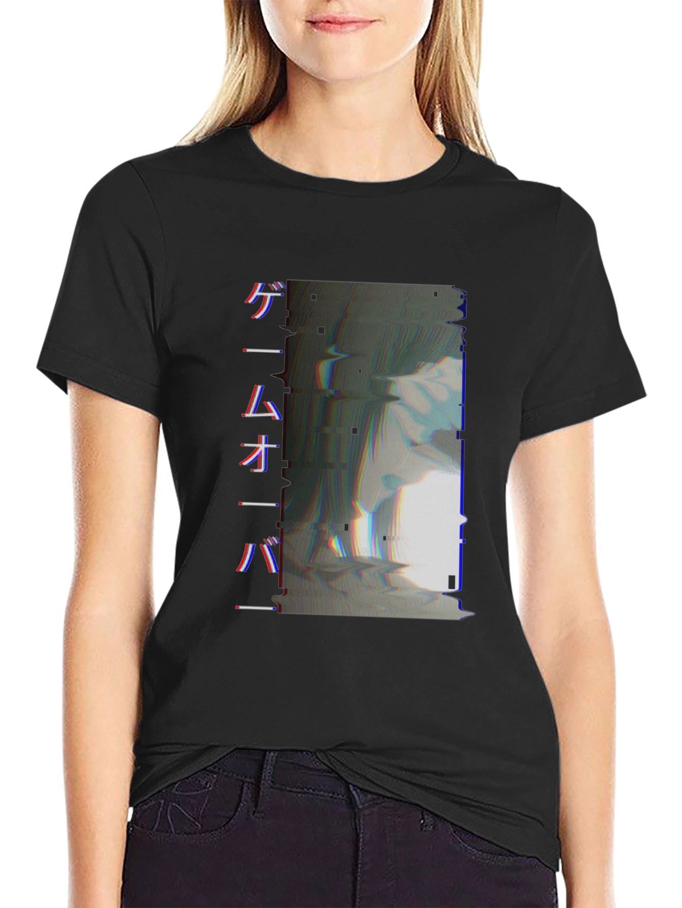 Game Over Glitch Tee - Stylish Graphic Print T-Shirt