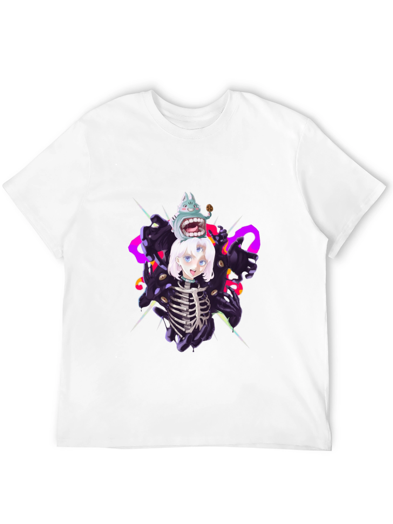 Unique Graphic Print Black T-Shirt