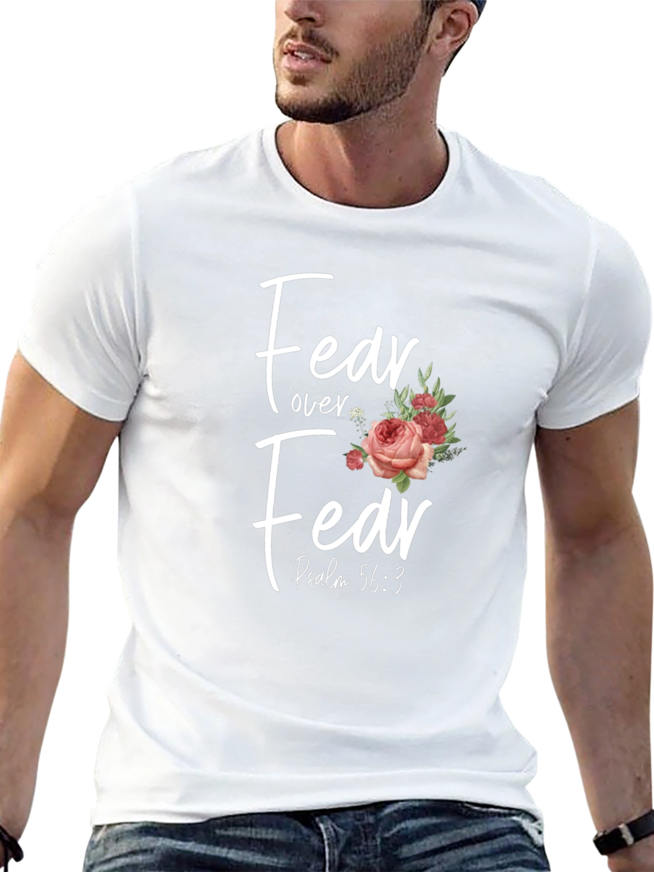 Fear Over Fear Floral Christian T-Shirt