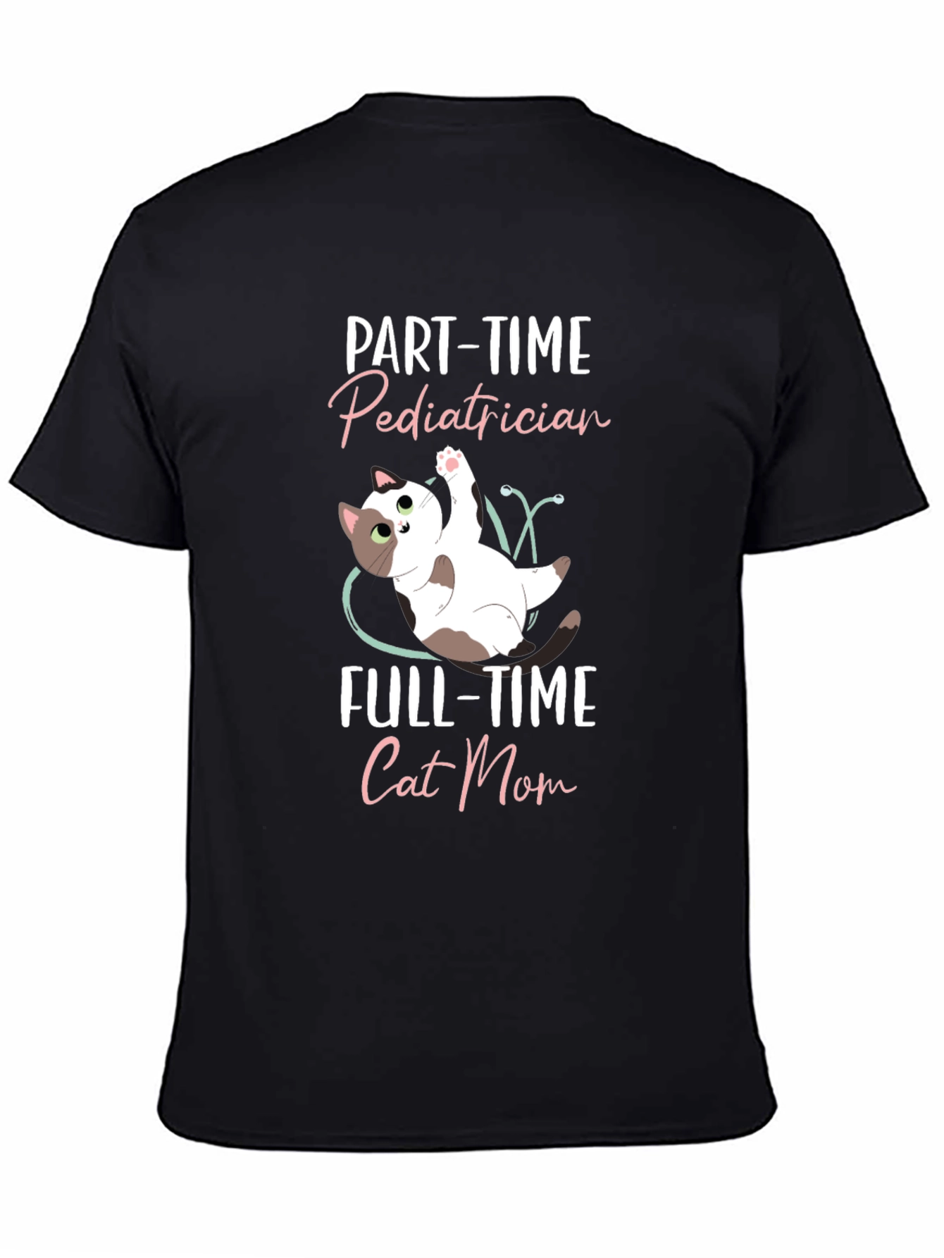 Pediatrician Cat Mom T-Shirt - Cute Cat Lover Tee
