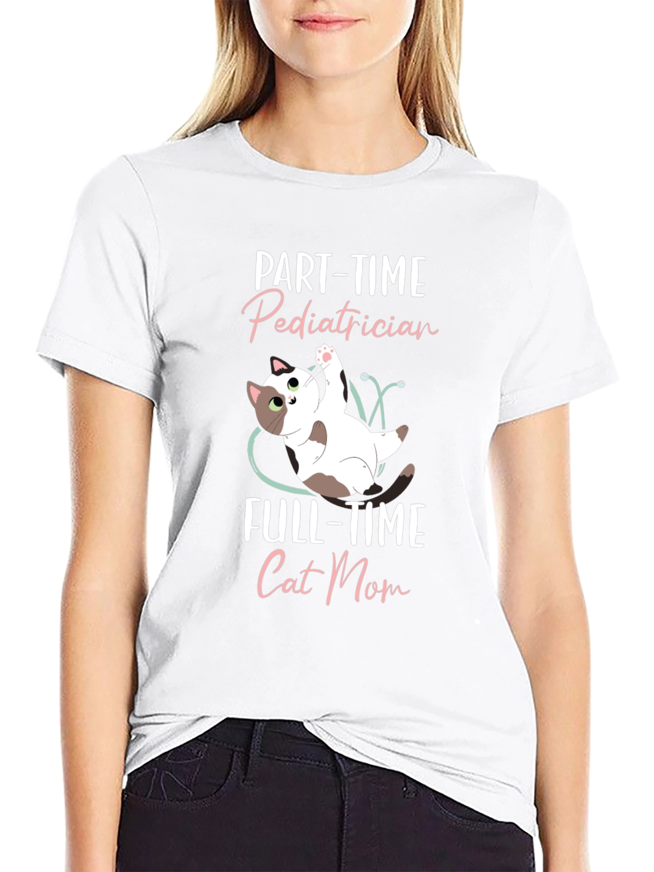 Pediatrician Cat Mom T-Shirt - Cute Cat Lover Tee