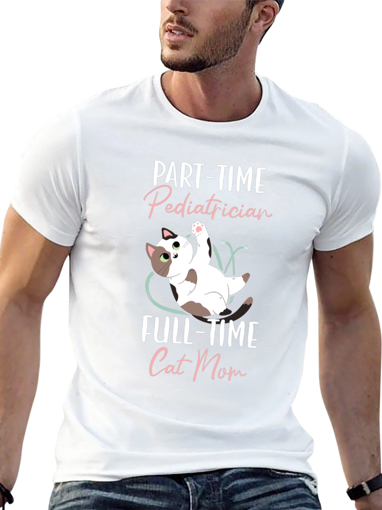 Pediatrician Cat Mom T-Shirt - Cute Cat Lover Tee