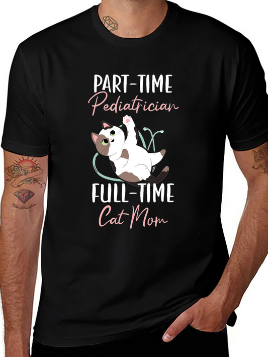 Pediatrician Cat Mom T-Shirt - Cute Cat Lover Tee