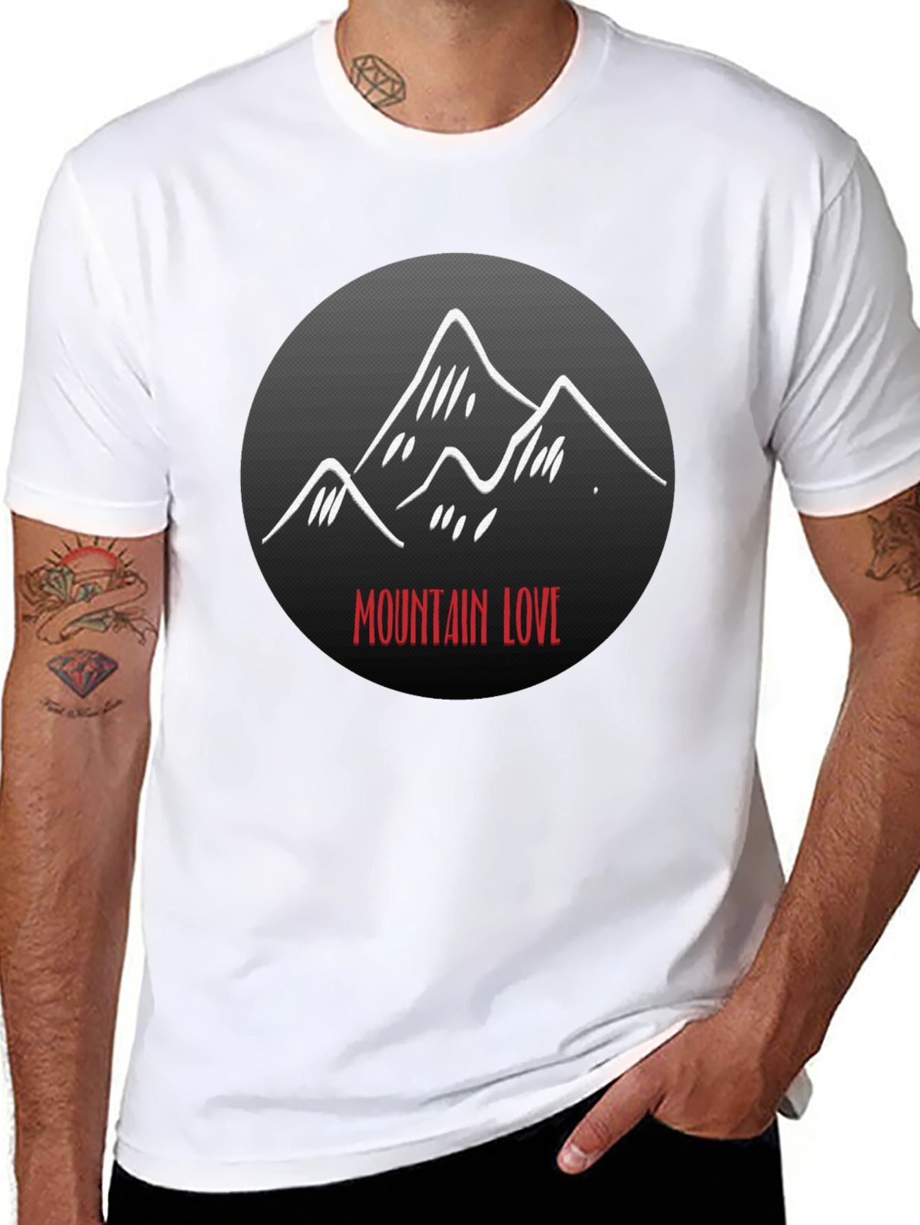 Mountain Love Graphic Black T-Shirt