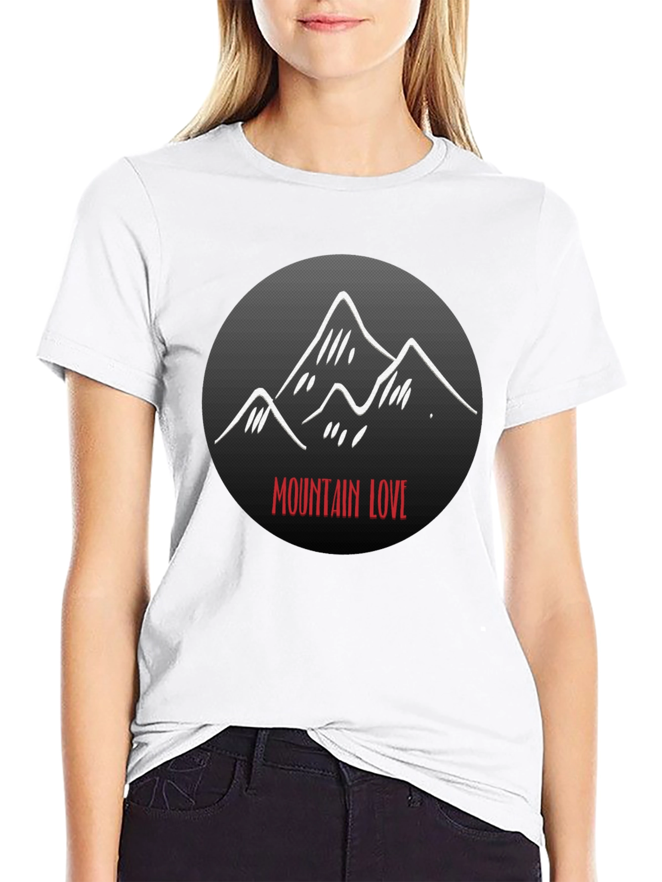 Mountain Love Graphic Black T-Shirt