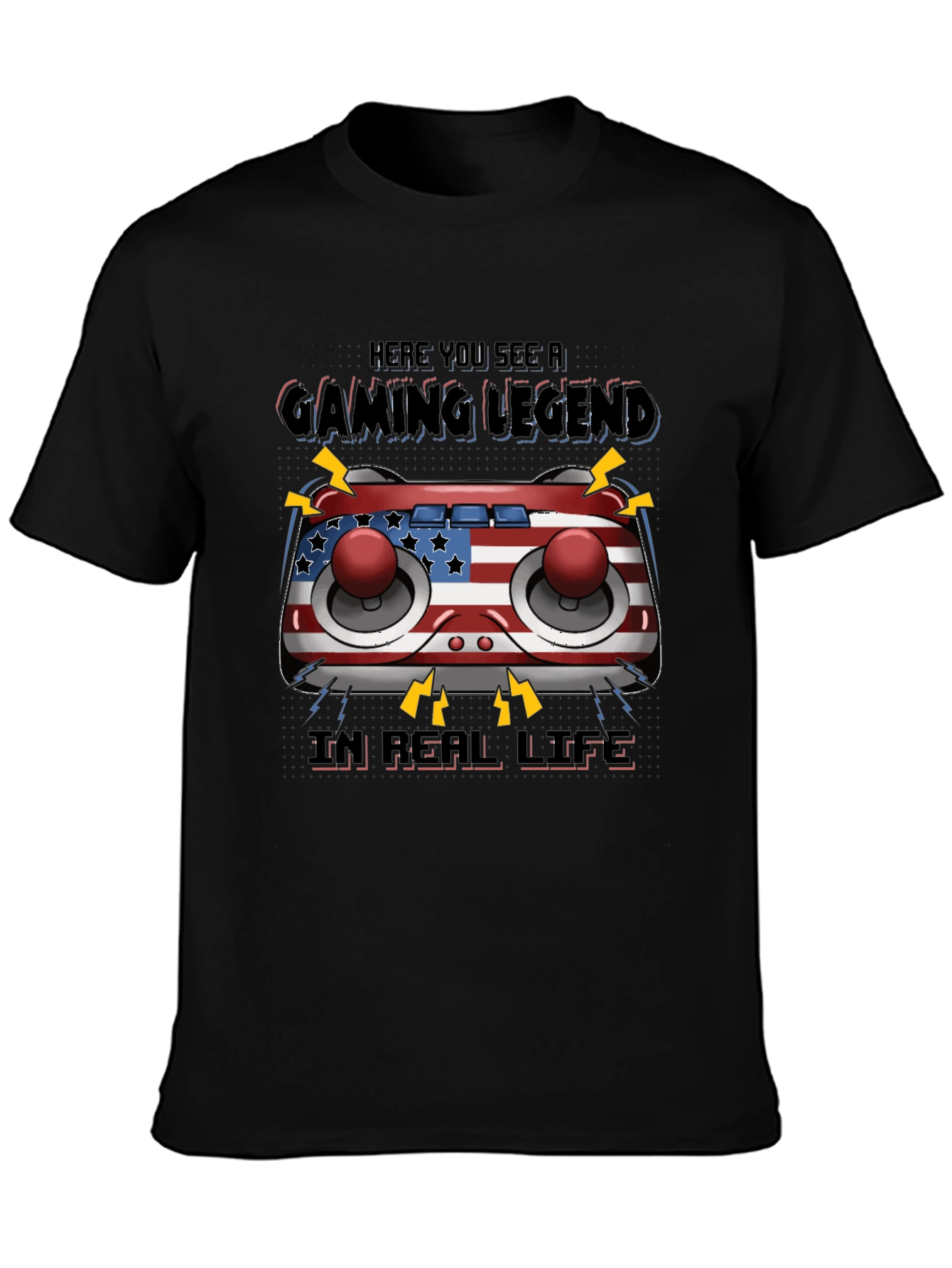 Gaming Legend T-Shirt - American Flag Controller