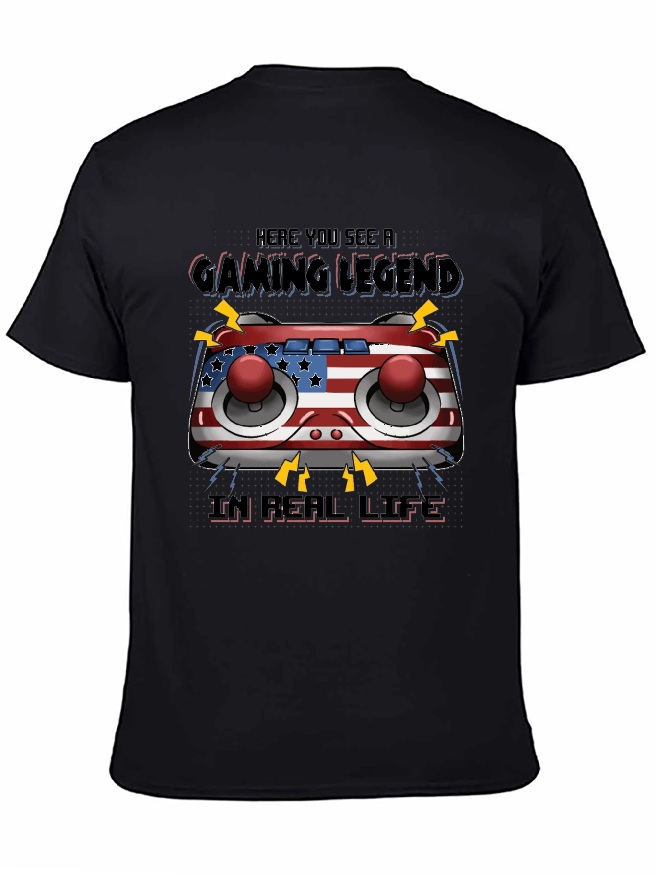 Gaming Legend T-Shirt - American Flag Controller