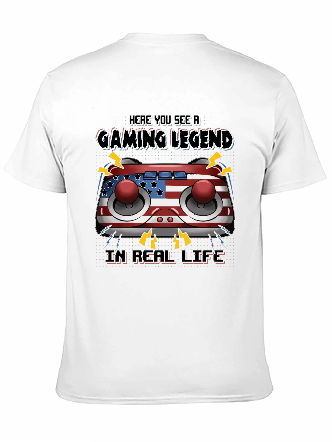 Gaming Legend T-Shirt - American Flag Controller