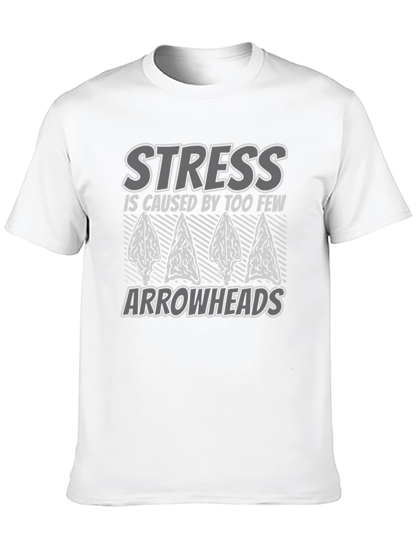 Stress Arrowheads Graphic Tee - Black Cotton Comfort