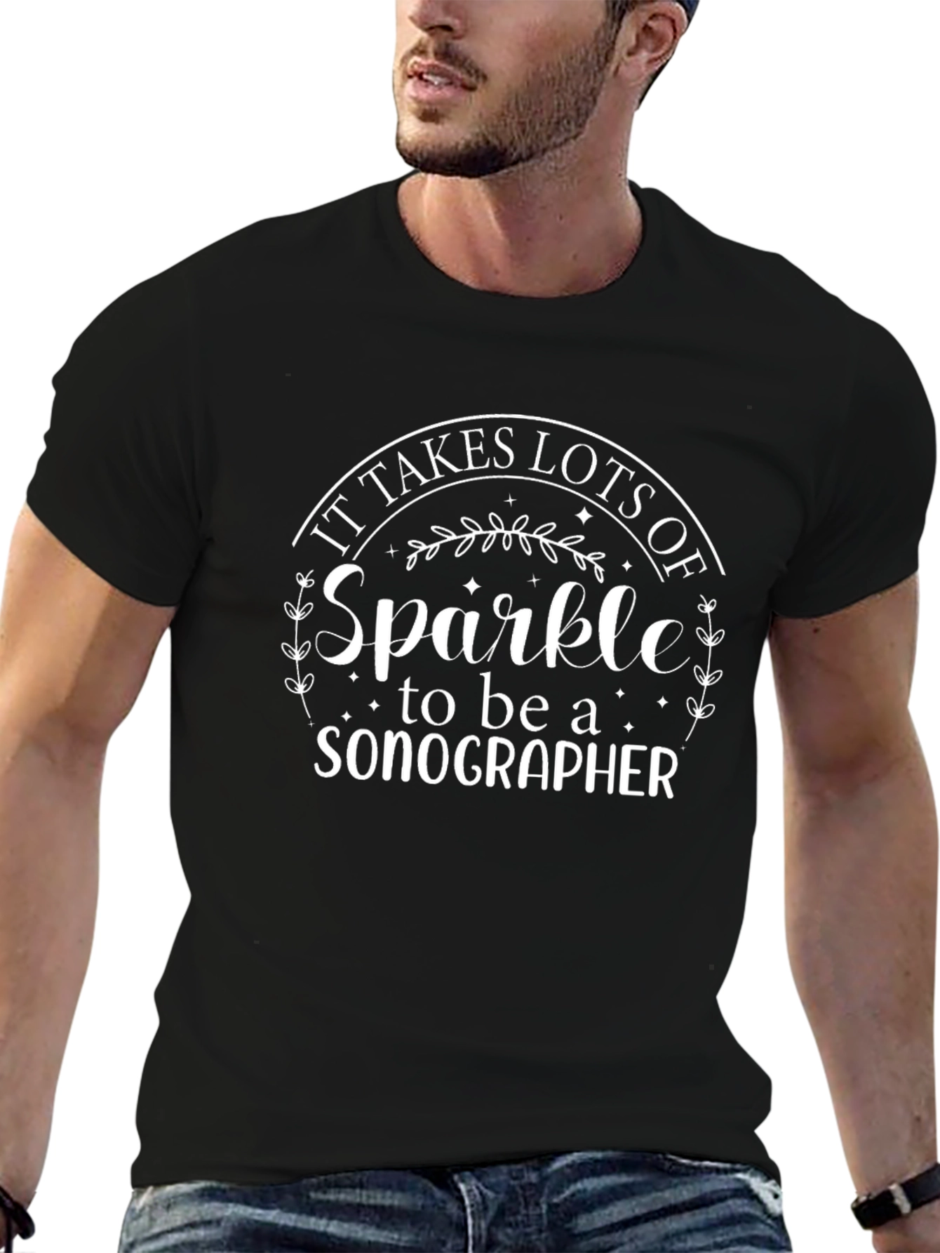 Sparkle Sonographer Graphic Tee - Black