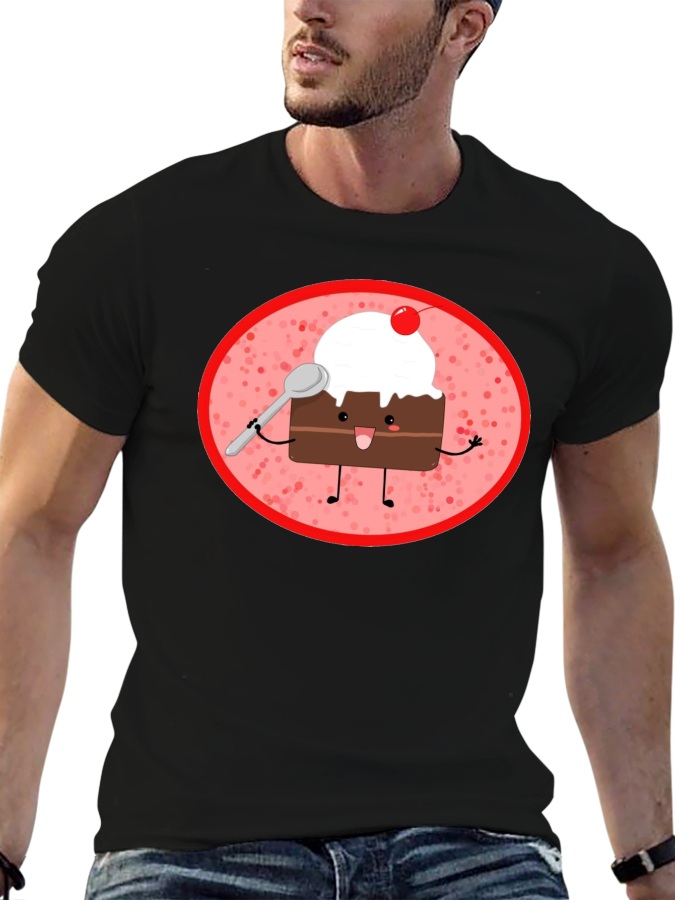 Dessert Lover T-Shirt: Cute Cake Cartoon Design