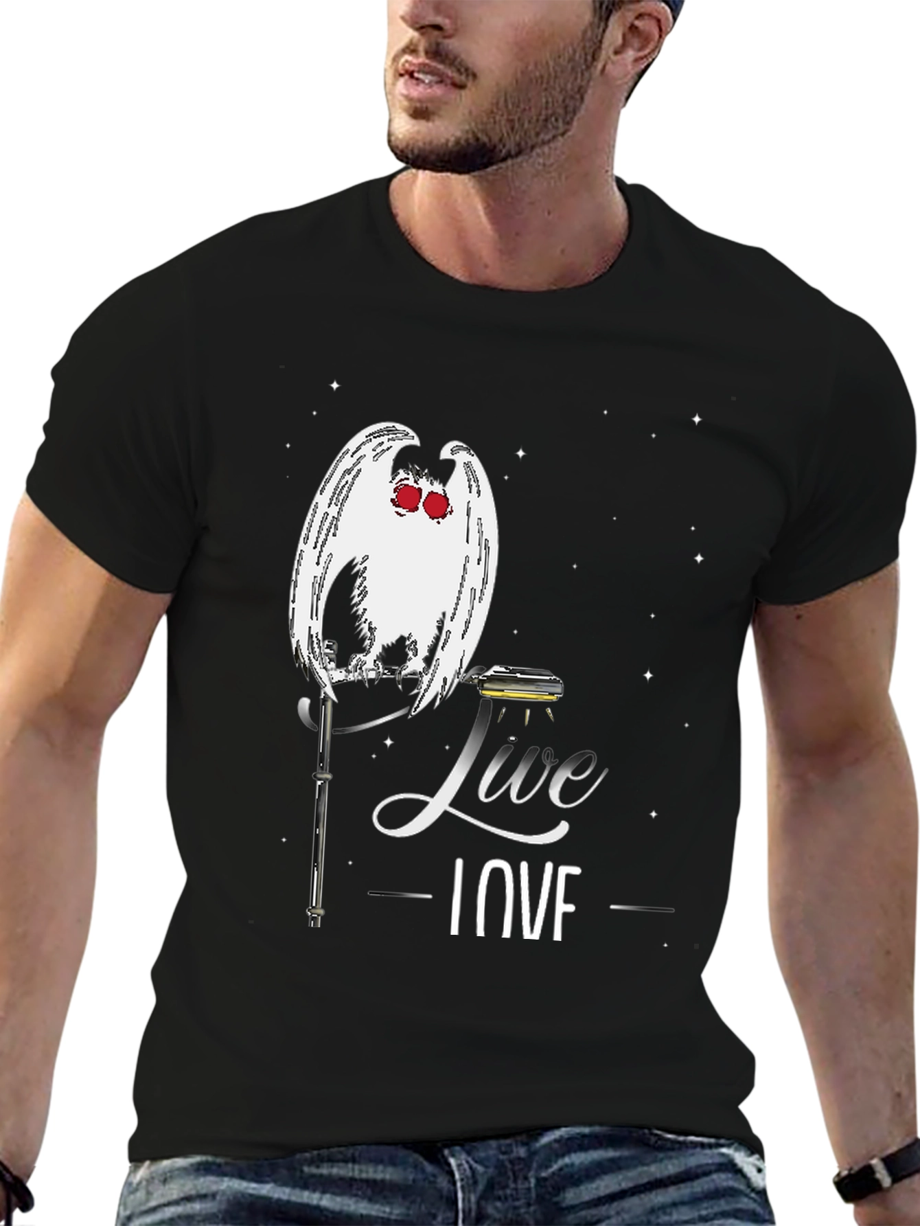Mothman Live Love T-Shirt - Cryptid Tee