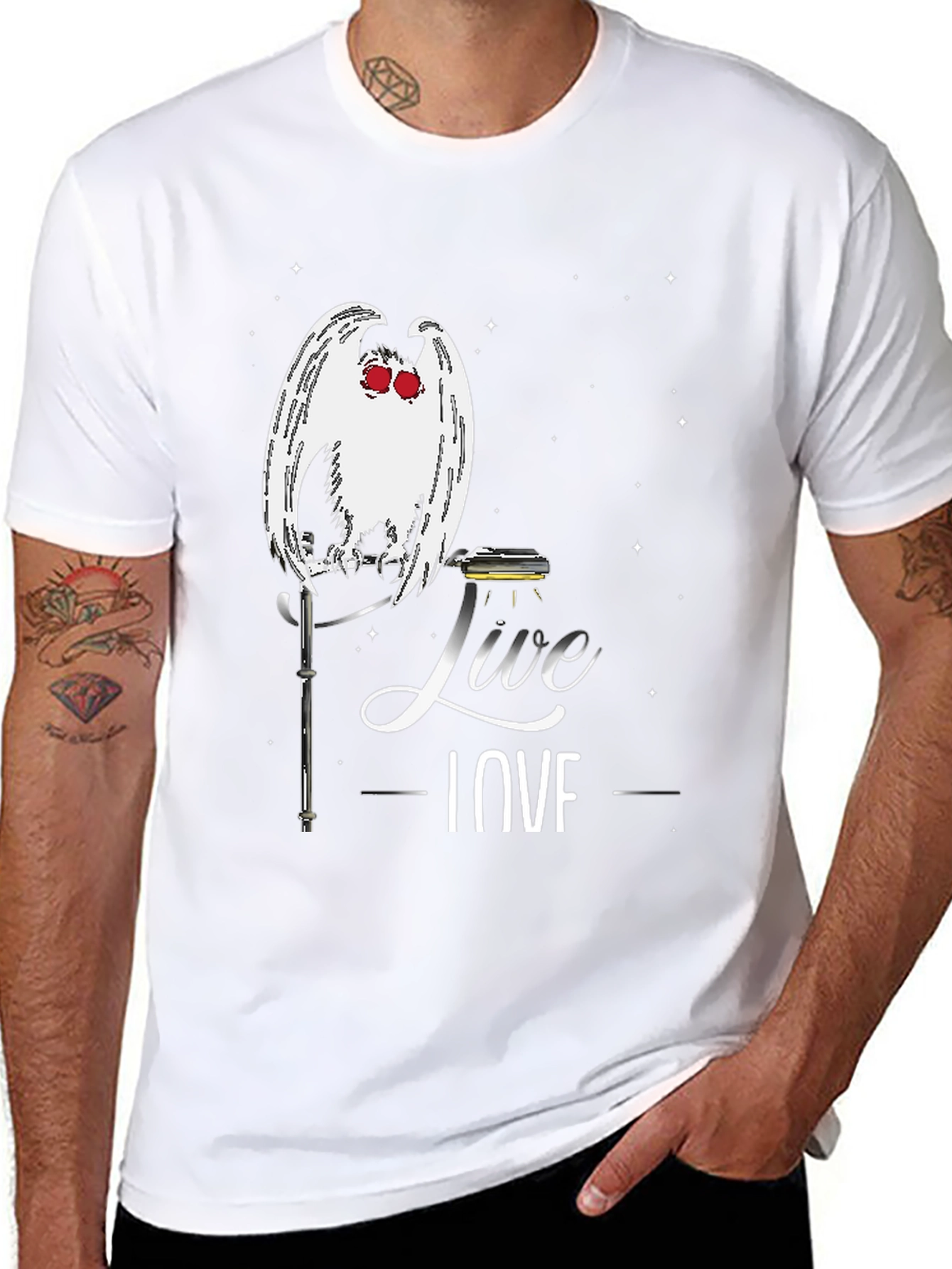 Mothman Live Love T-Shirt - Cryptid Tee