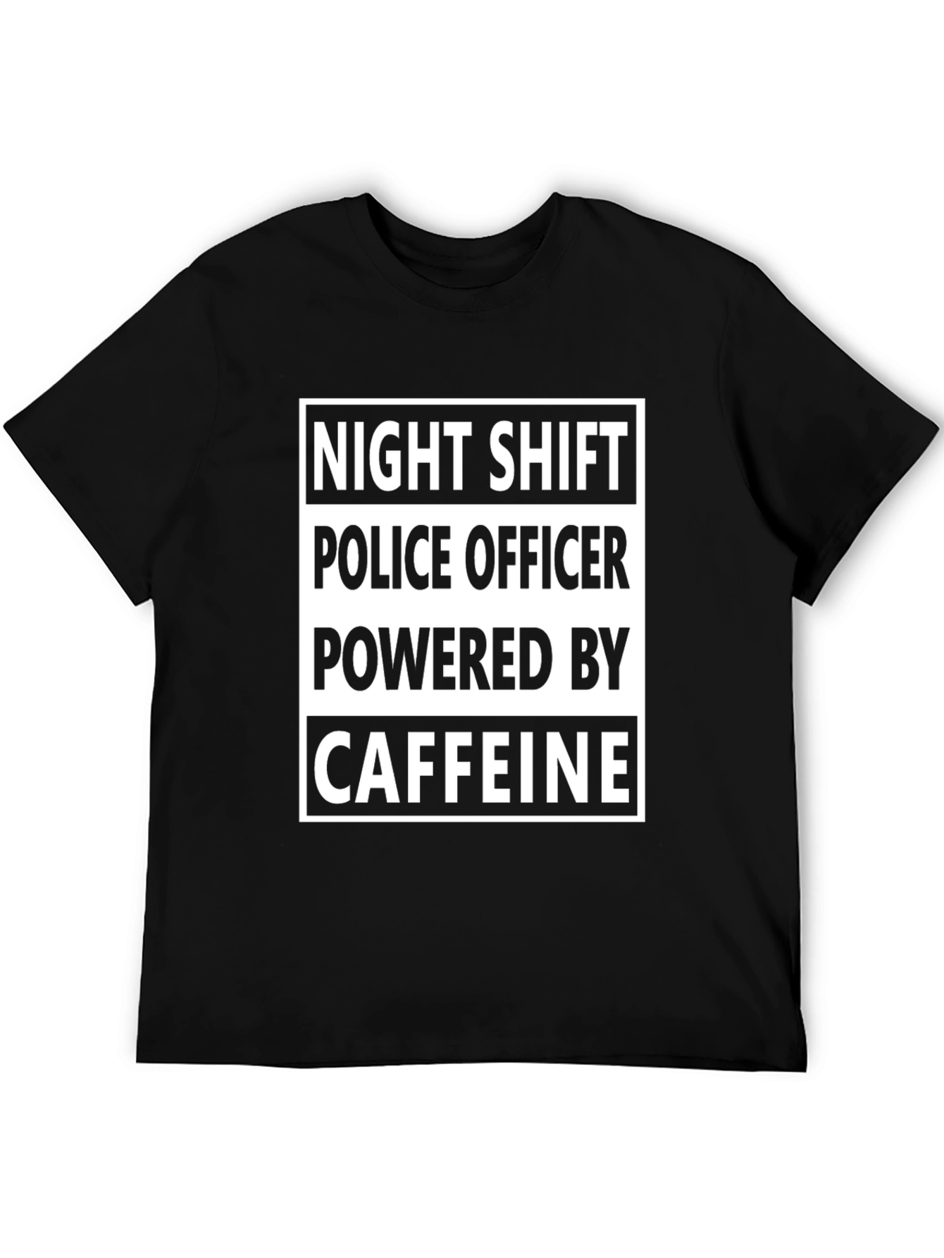 Night Shift Police Officer Caffeine T-Shirt