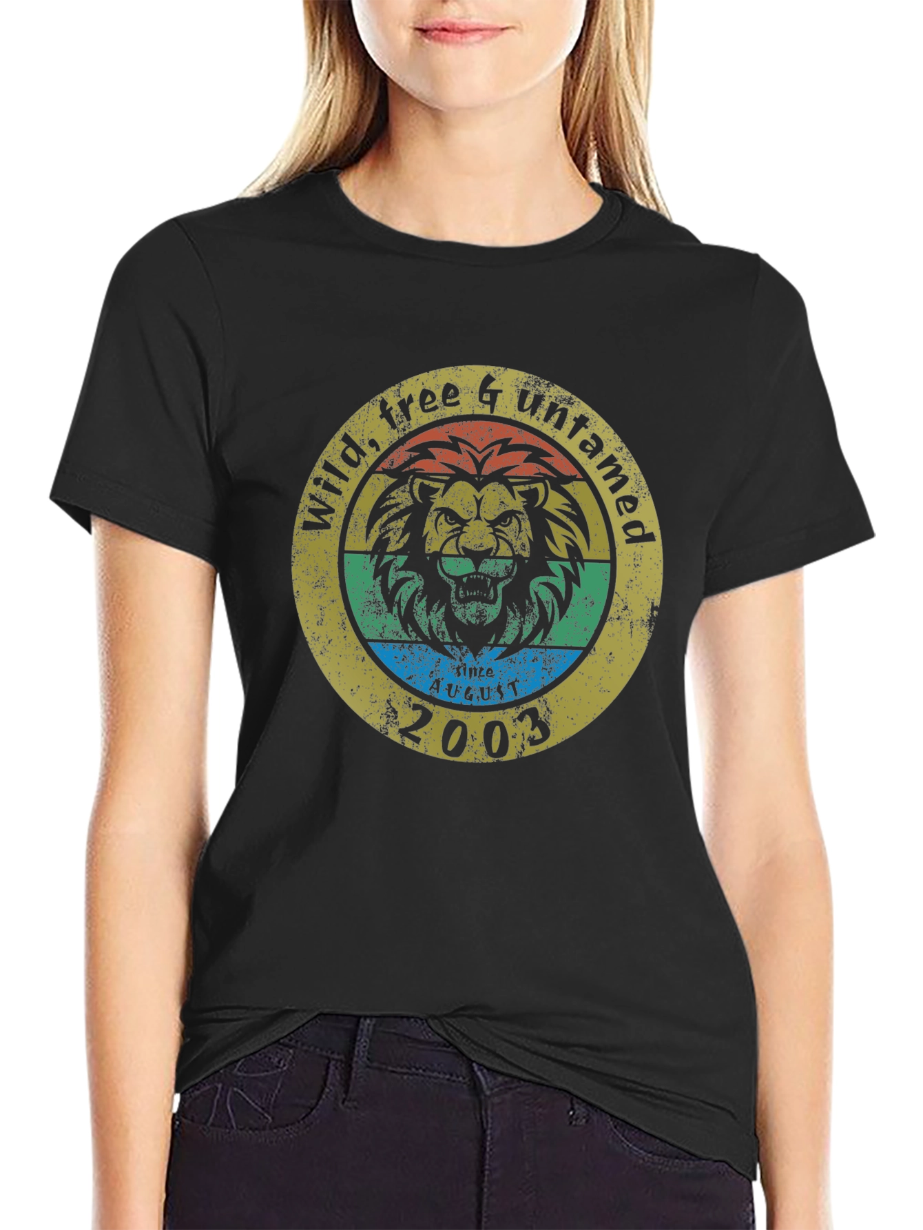 Wild Free & Untamed Lion Graphic T-Shirt