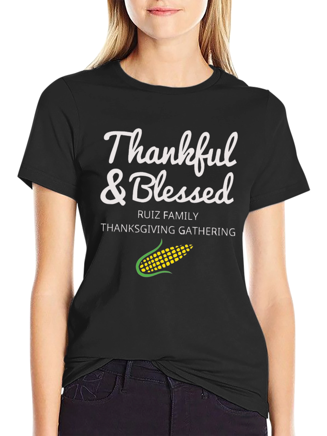 Thankful & Blessed Thanksgiving Gathering T-Shirt