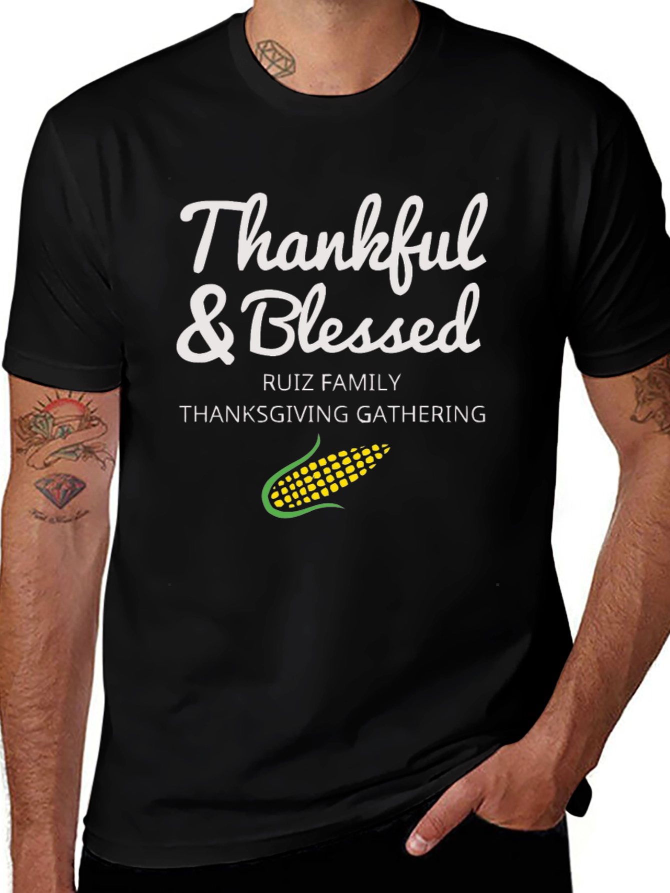 Thankful & Blessed Thanksgiving Gathering T-Shirt