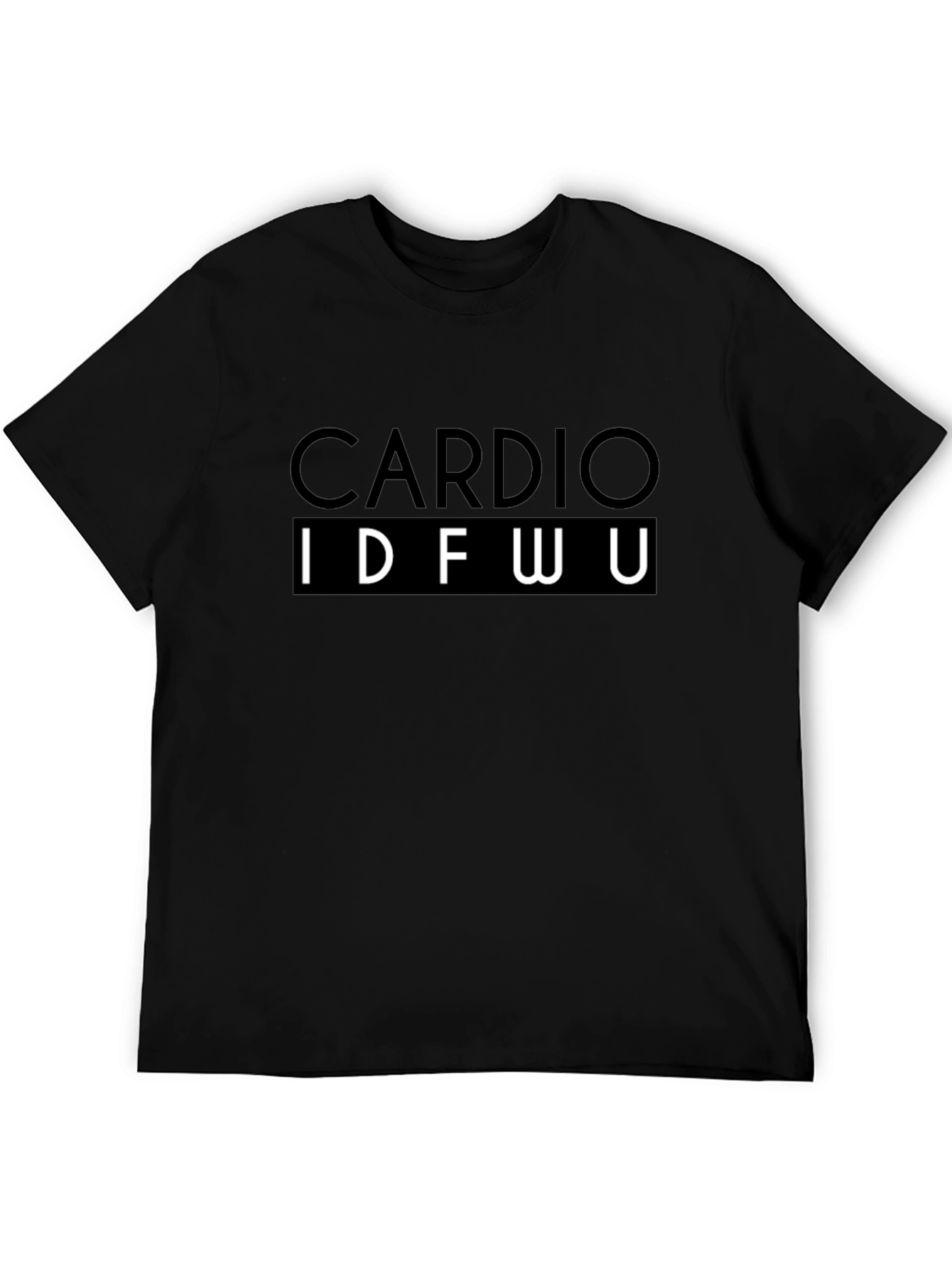 Cardio IDFWU Black Graphic Tee