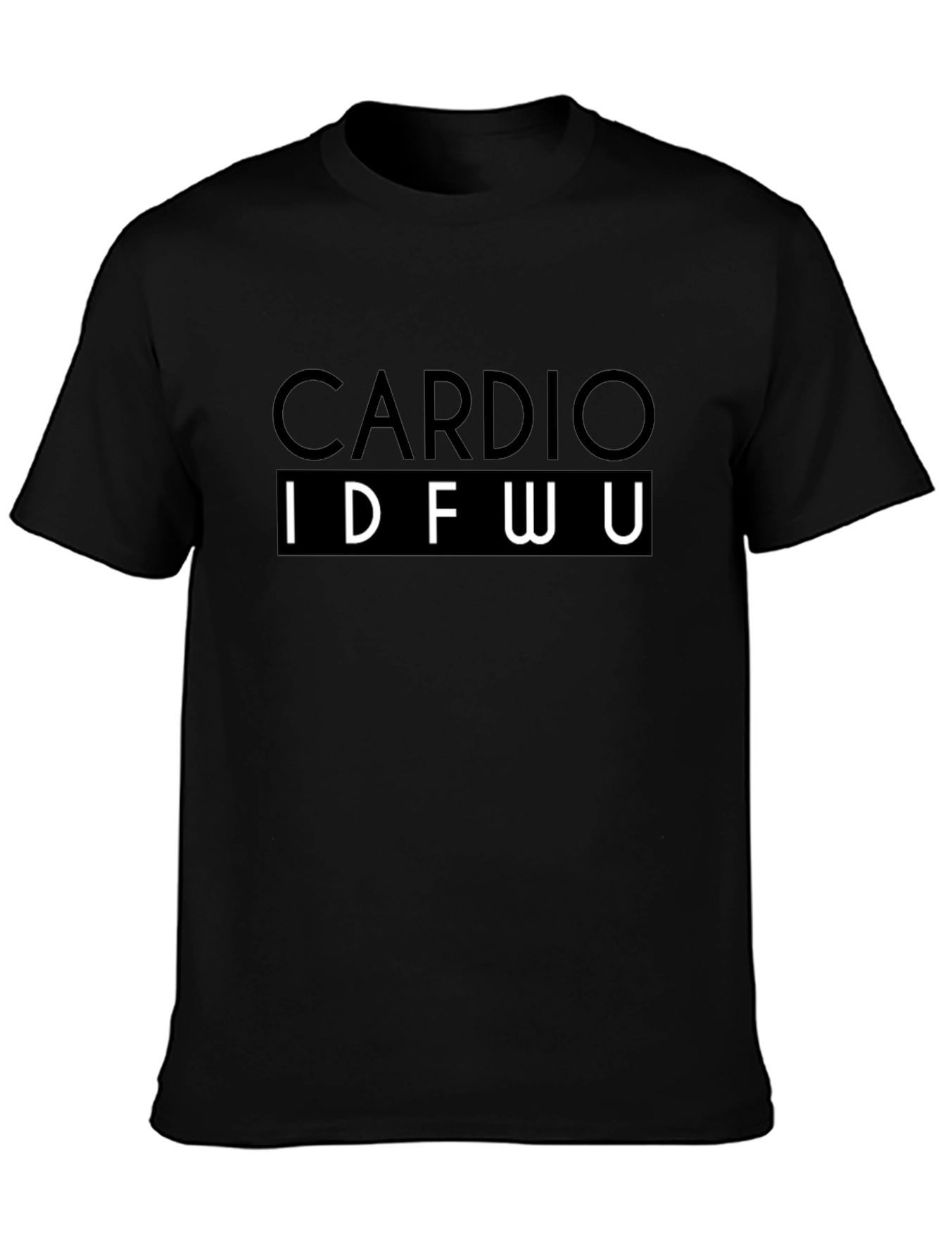 Cardio IDFWU Black Graphic Tee