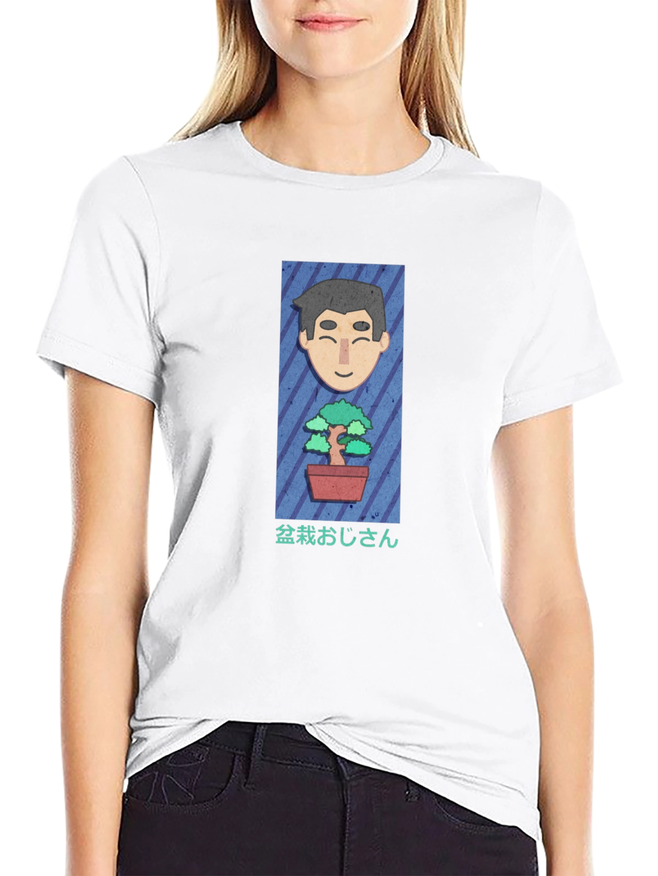 Bonsai Cartoon Graphic Tee - Black