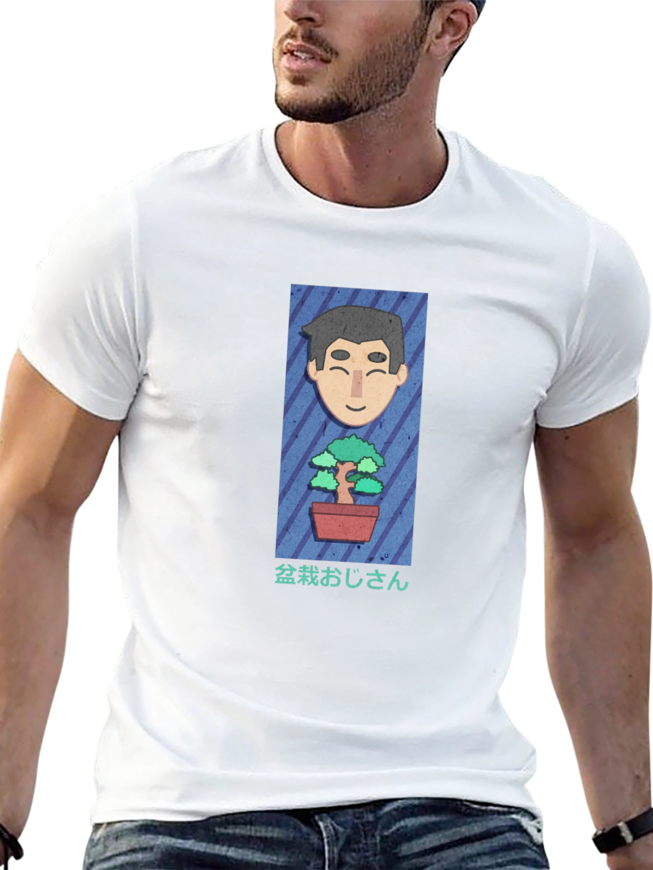 Bonsai Cartoon Graphic Tee - Black