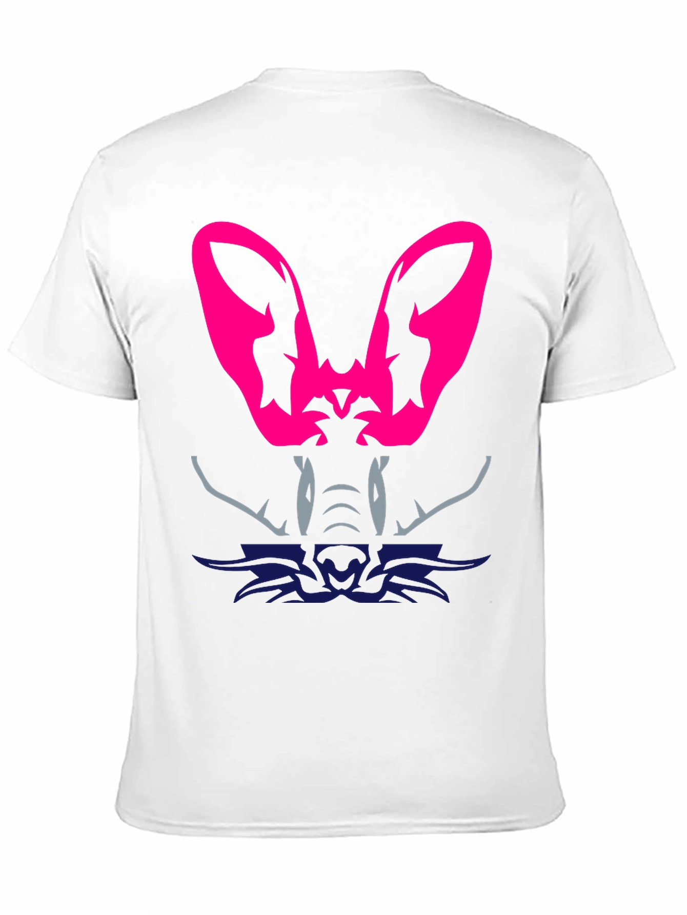 Abstract Animal Graphic Tee - Black