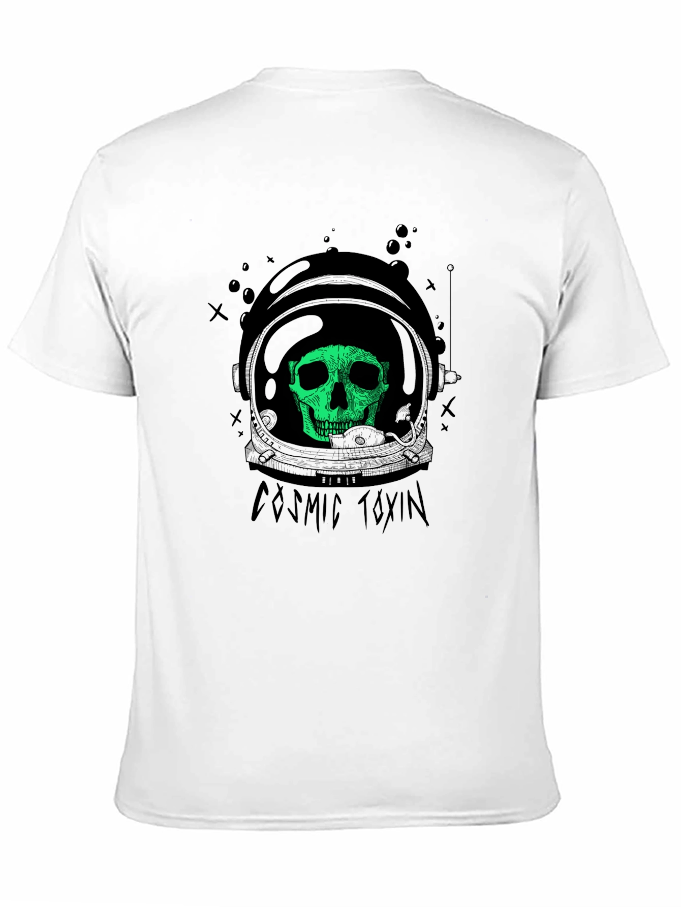 Cosmic Toxin Skull Graphic Black T-Shirt