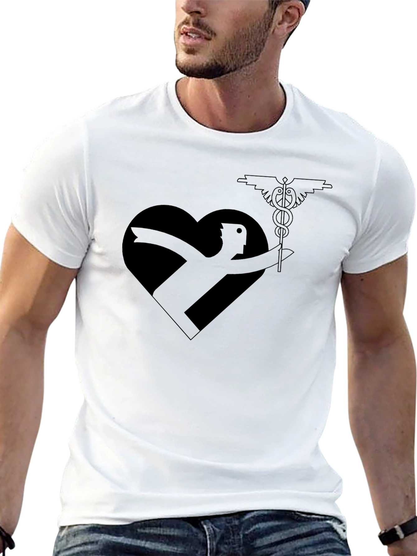 Black Heart Health Hero T-Shirt