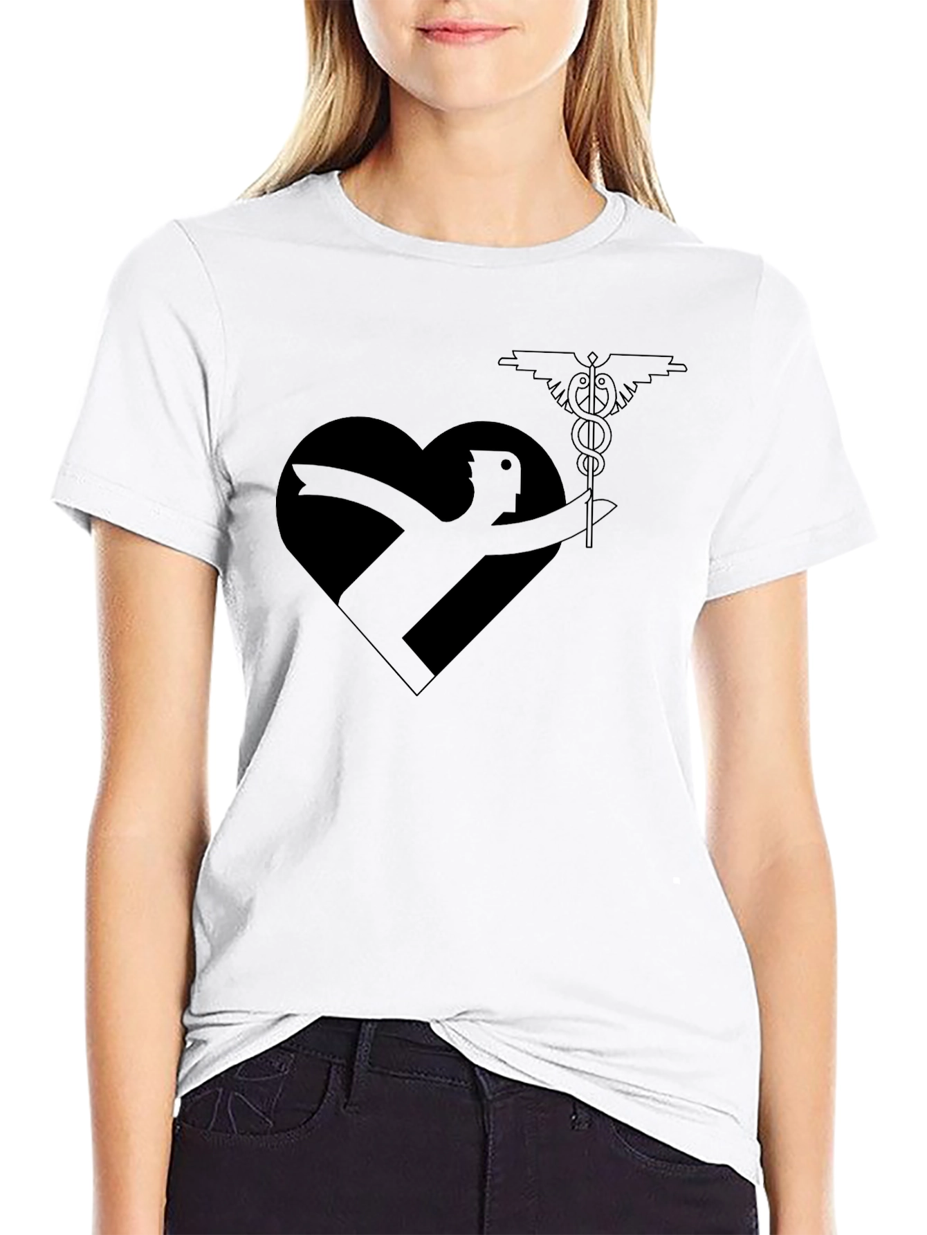 Black Heart Health Hero T-Shirt