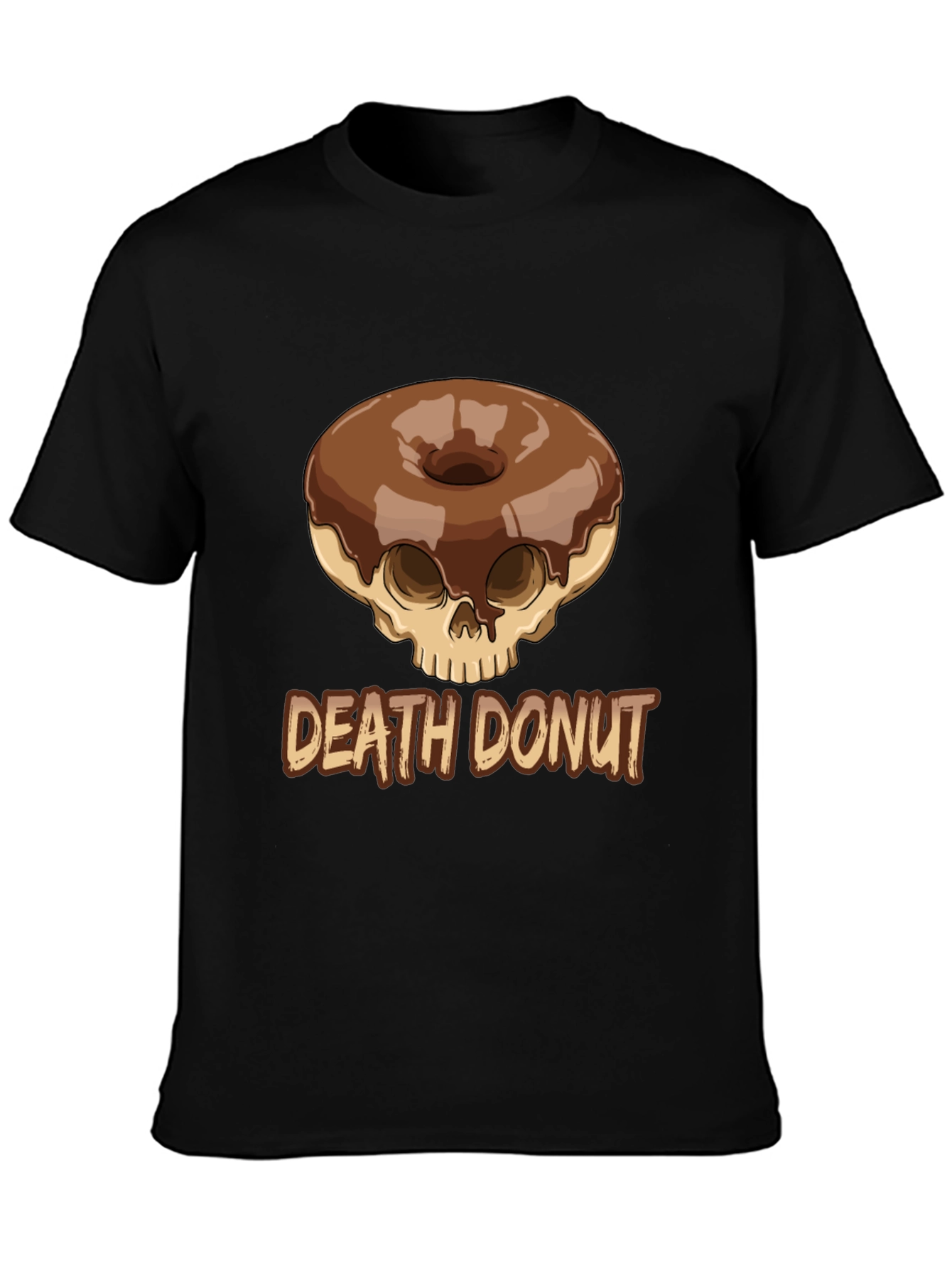 Death Donut Graphic Tee - Unique Skull Donut Design