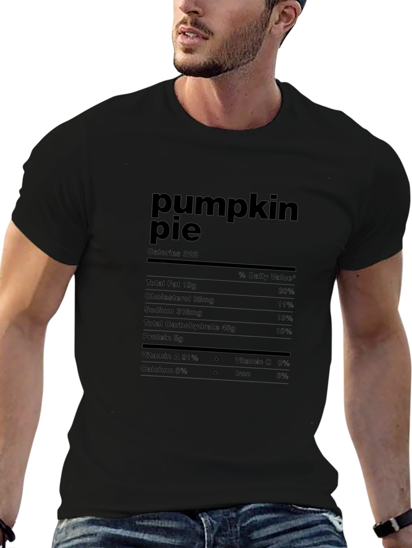 Pumpkin Pie Nutrition Facts Graphic T-Shirt
