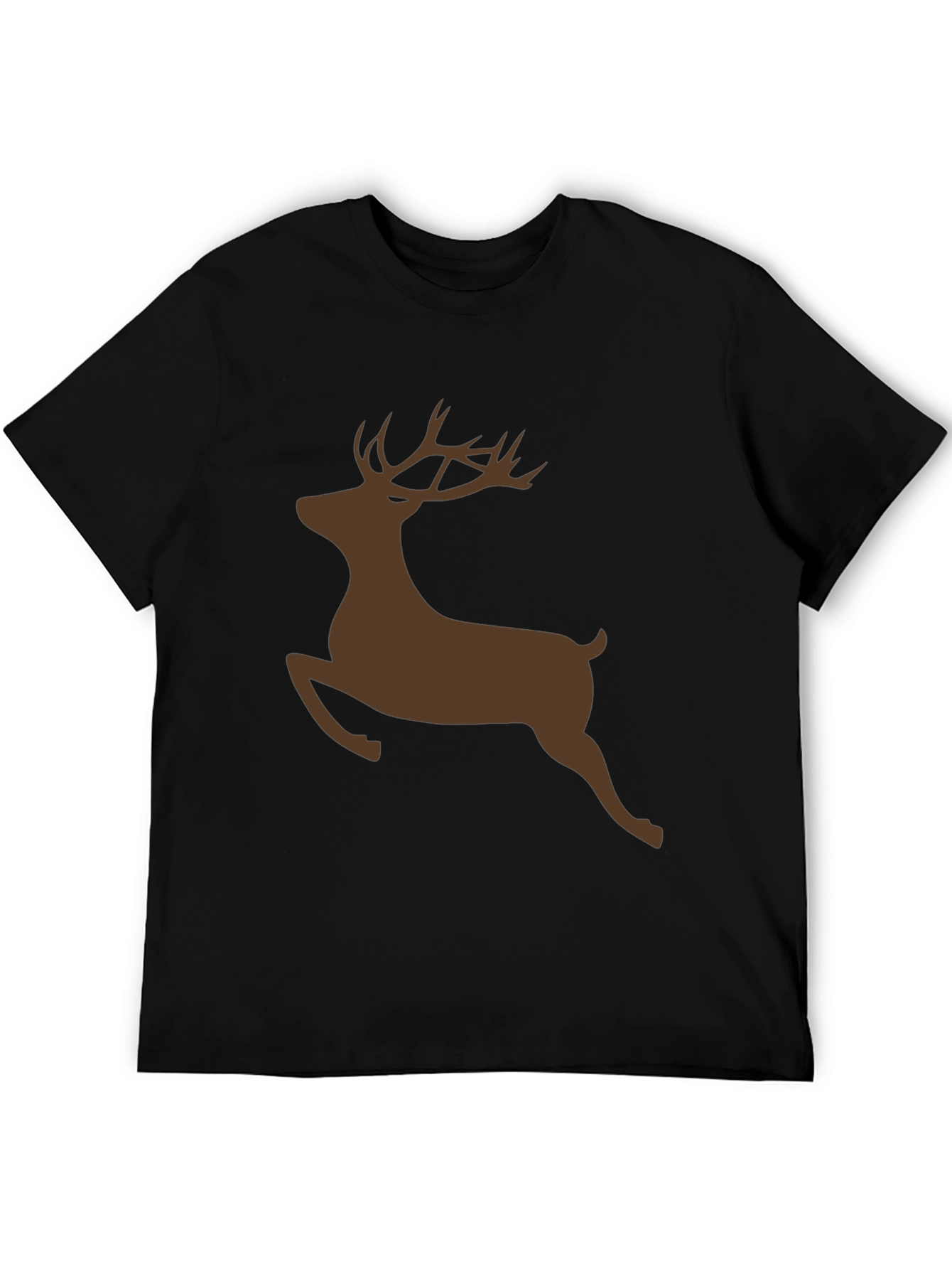Reindeer Silhouette Black T-Shirt