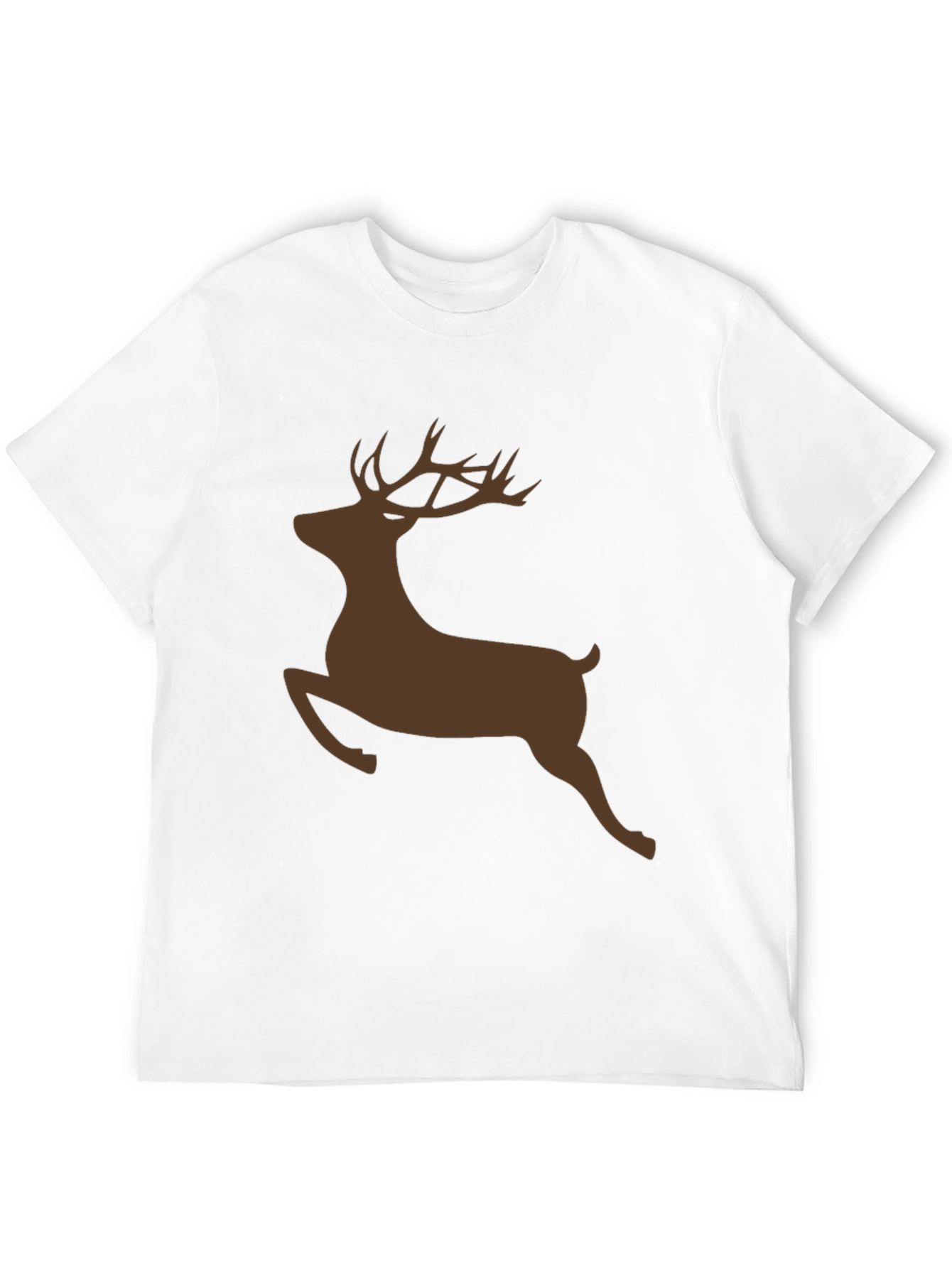 Reindeer Silhouette Black T-Shirt