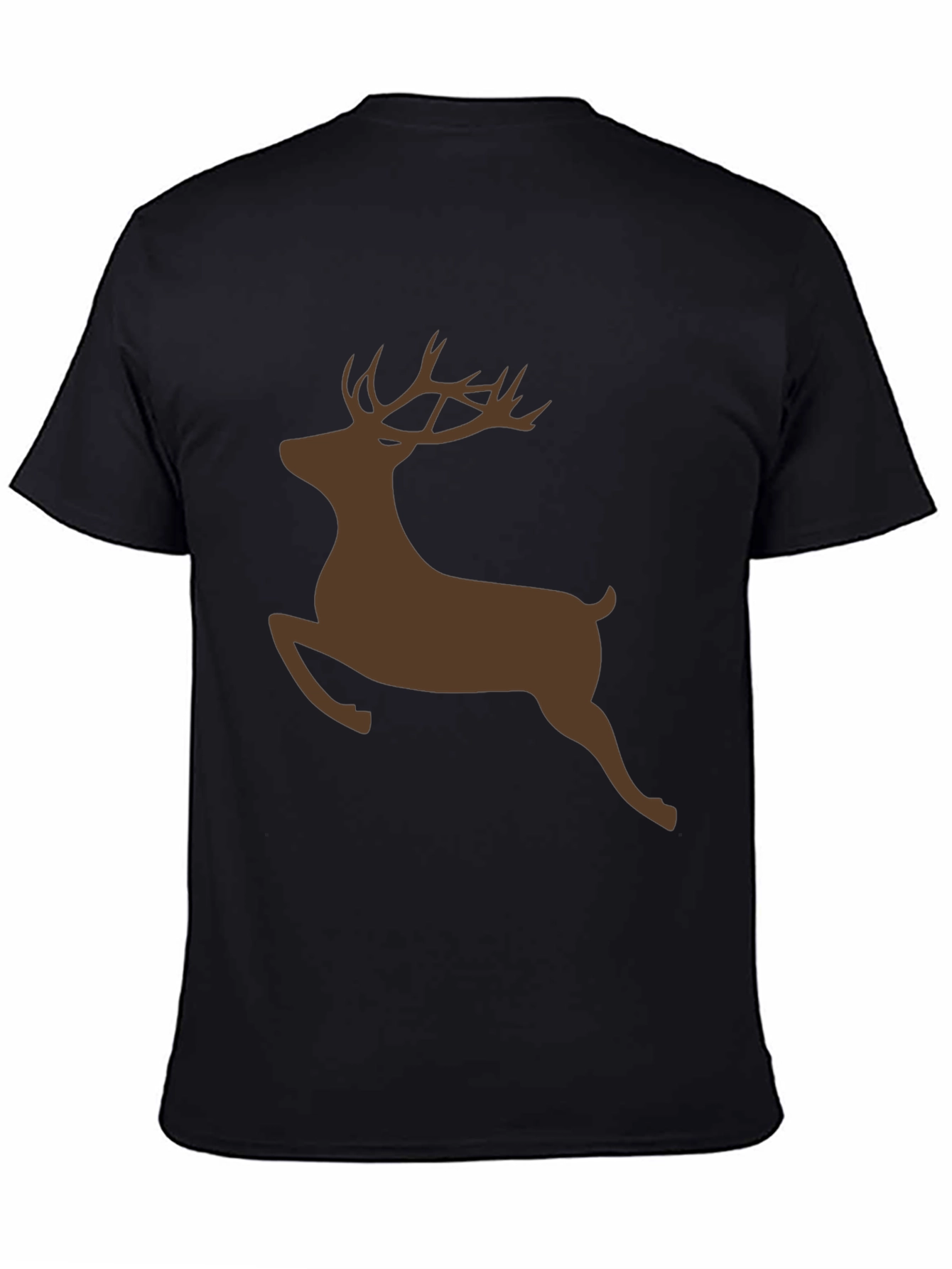 Reindeer Silhouette Black T-Shirt