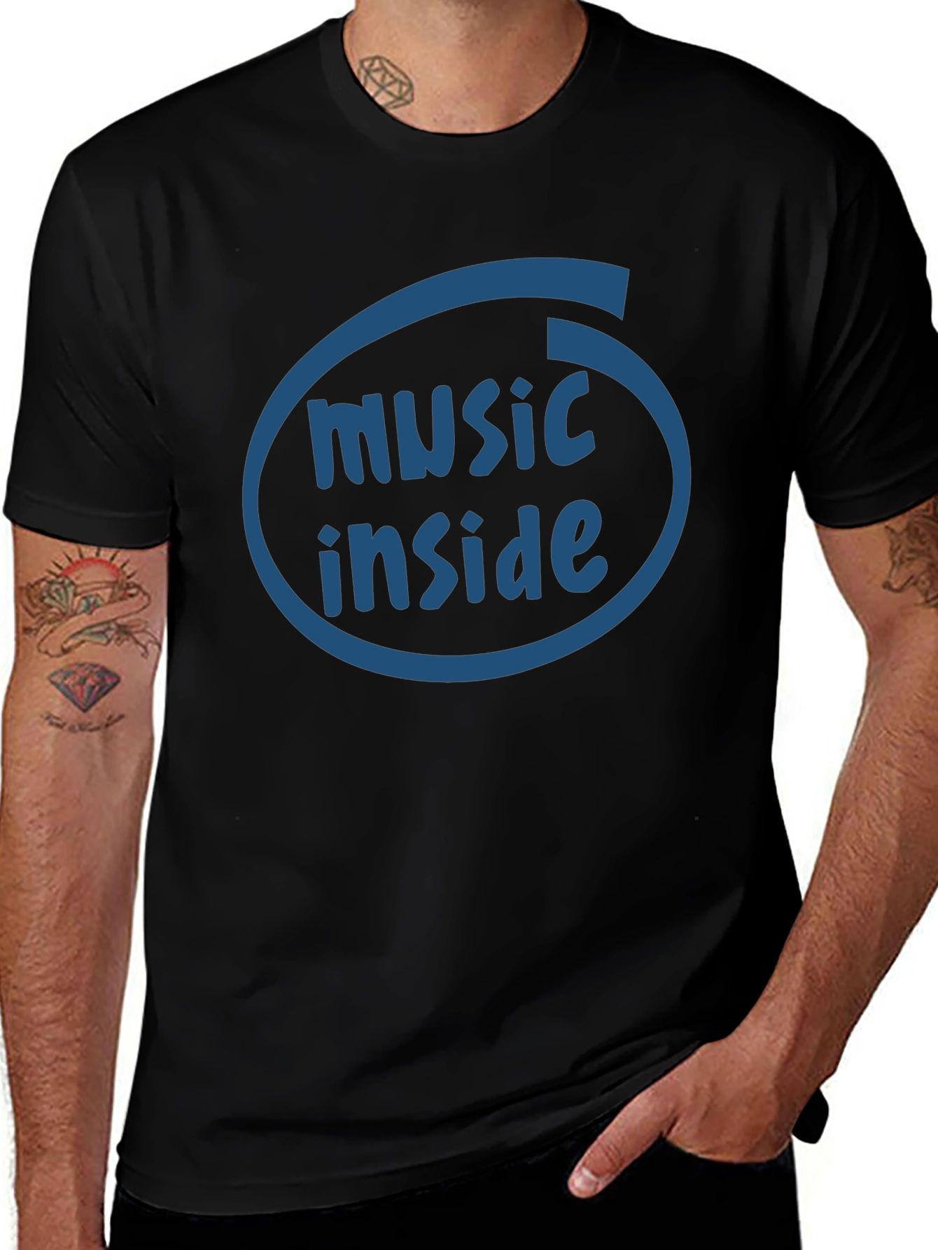 Music Inside Black T-Shirt
